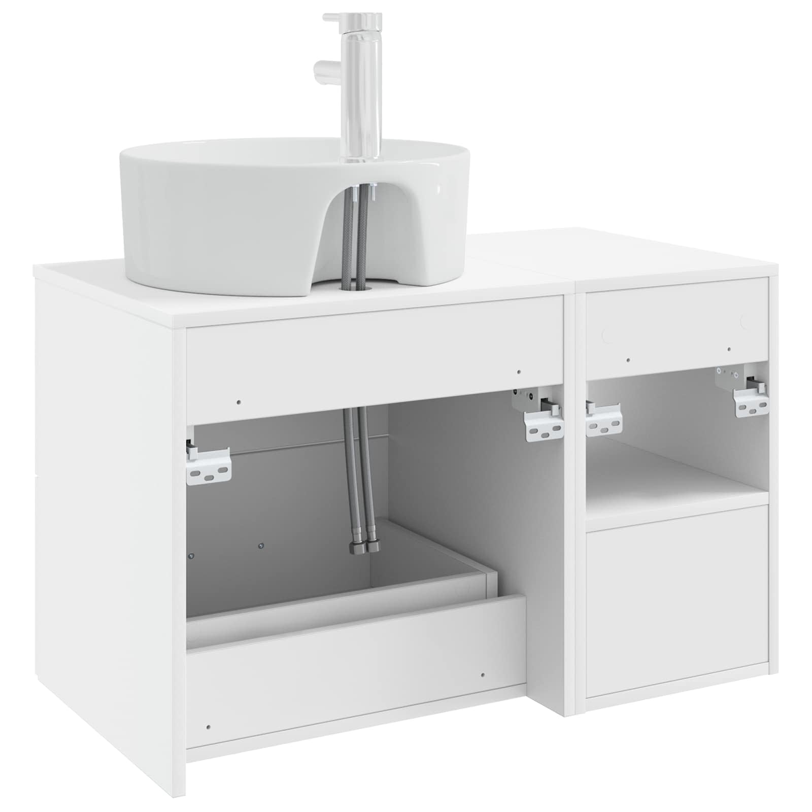 Ensemble de mobilier de salle de bain 2 pc Blanc