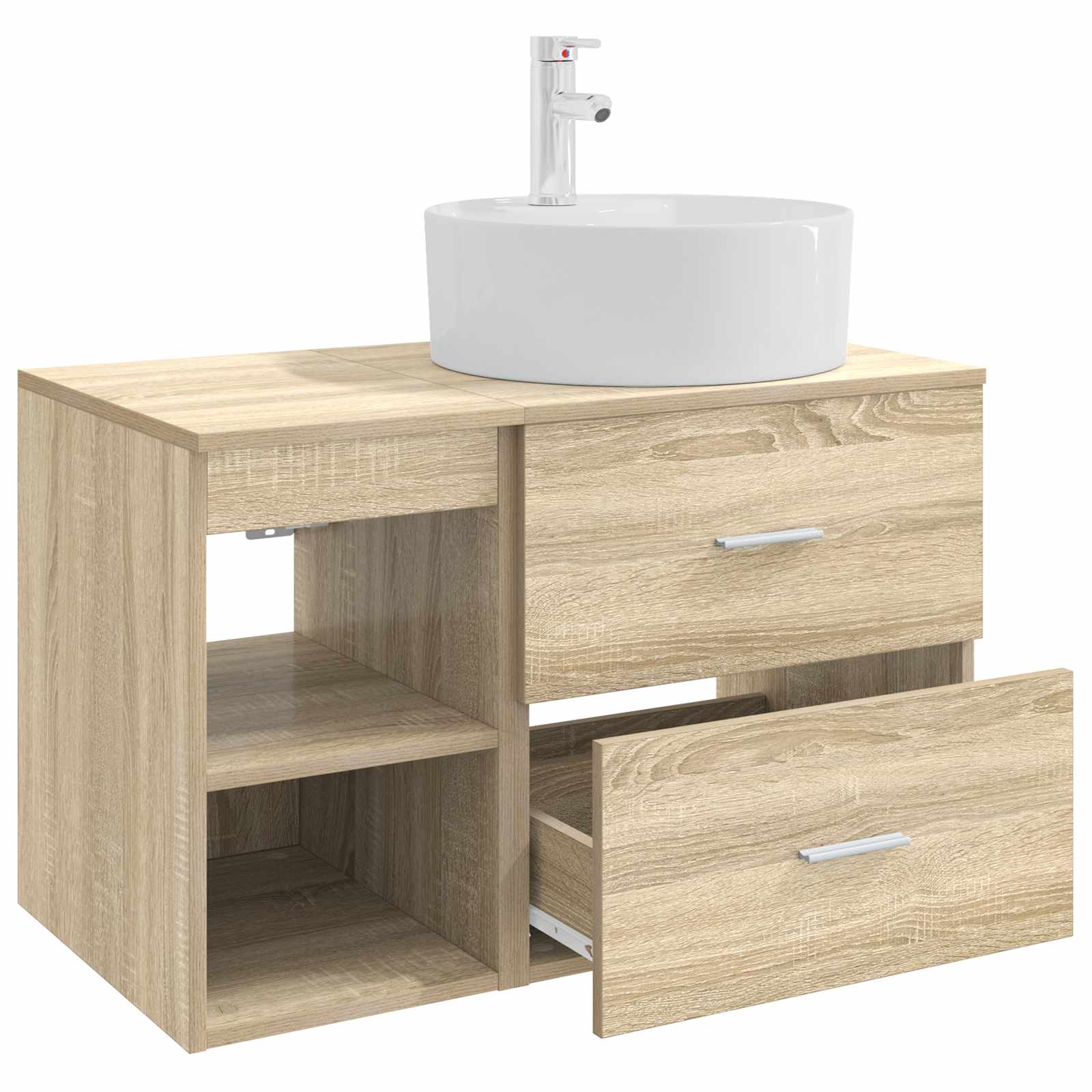 Ensemble de mobilier de salle de bain 2 pc Chêne Sonoma
