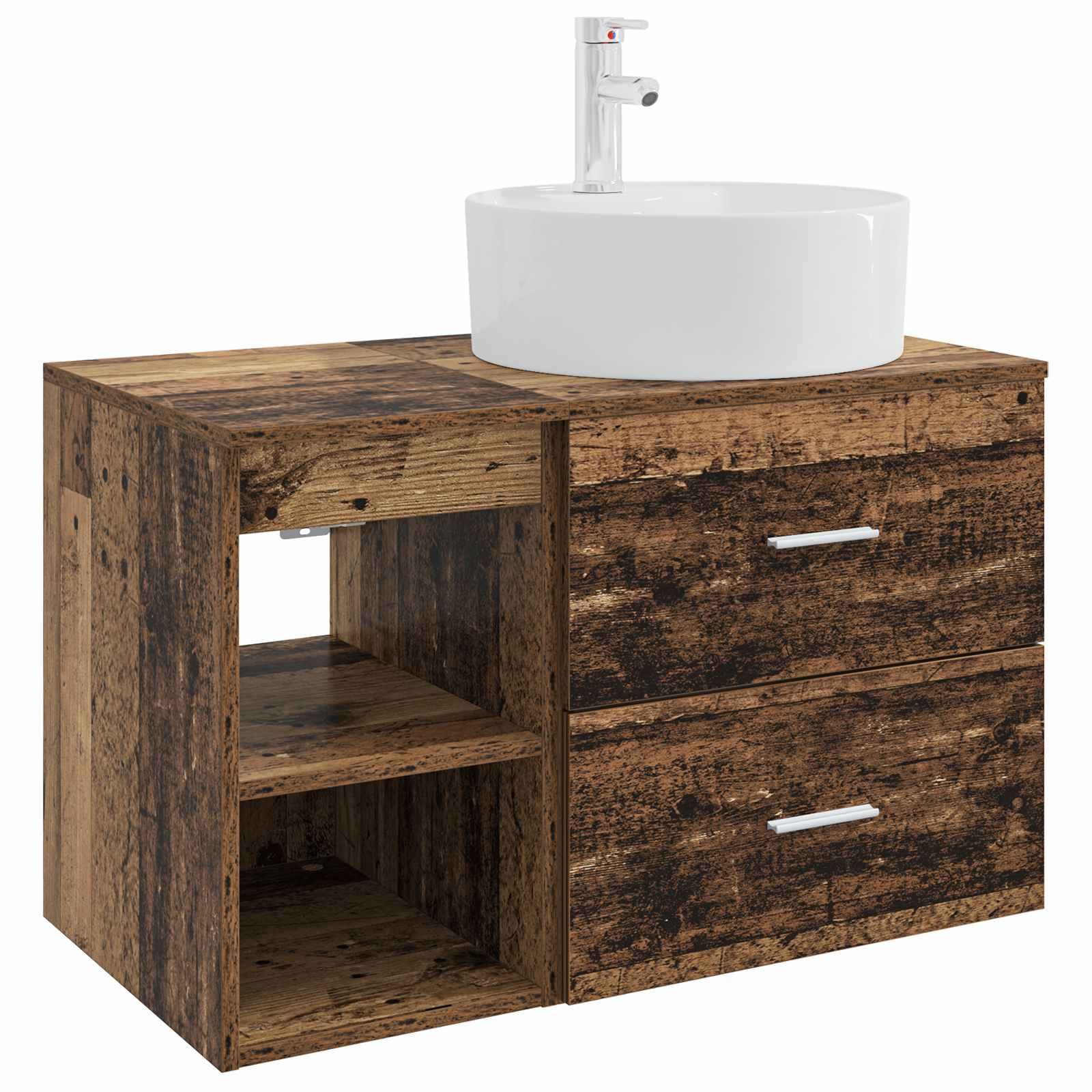 Ensemble de mobilier de salle de bain 2 pc Bois ancien