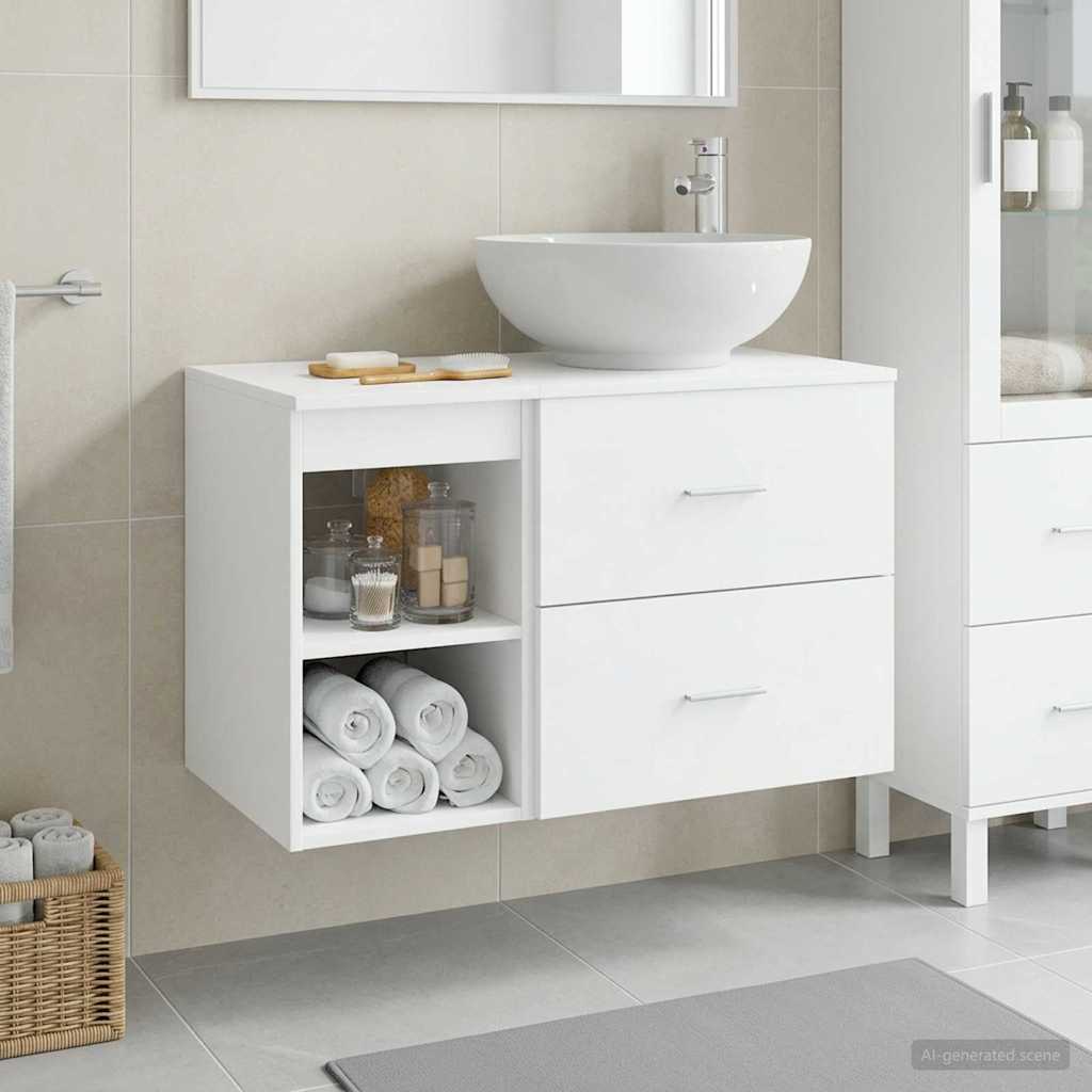 Ensemble de mobilier de salle de bain 2 pc Blanc