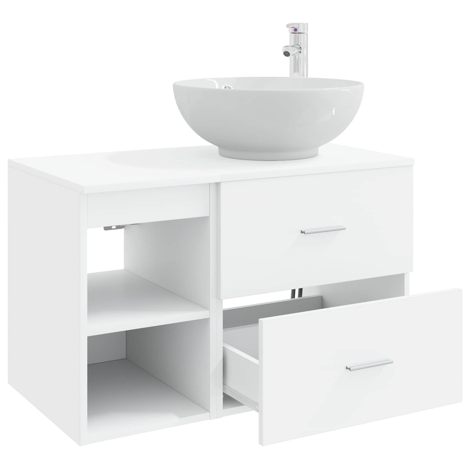 Ensemble de mobilier de salle de bain 2 pc Blanc