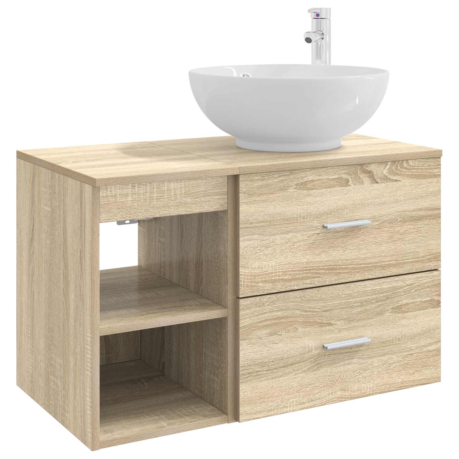 Ensemble de mobilier de salle de bain 2 pc Chêne Sonoma