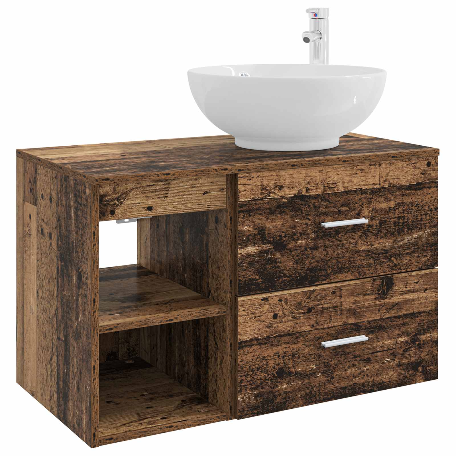 Ensemble de mobilier de salle de bain 2 pc Bois ancien
