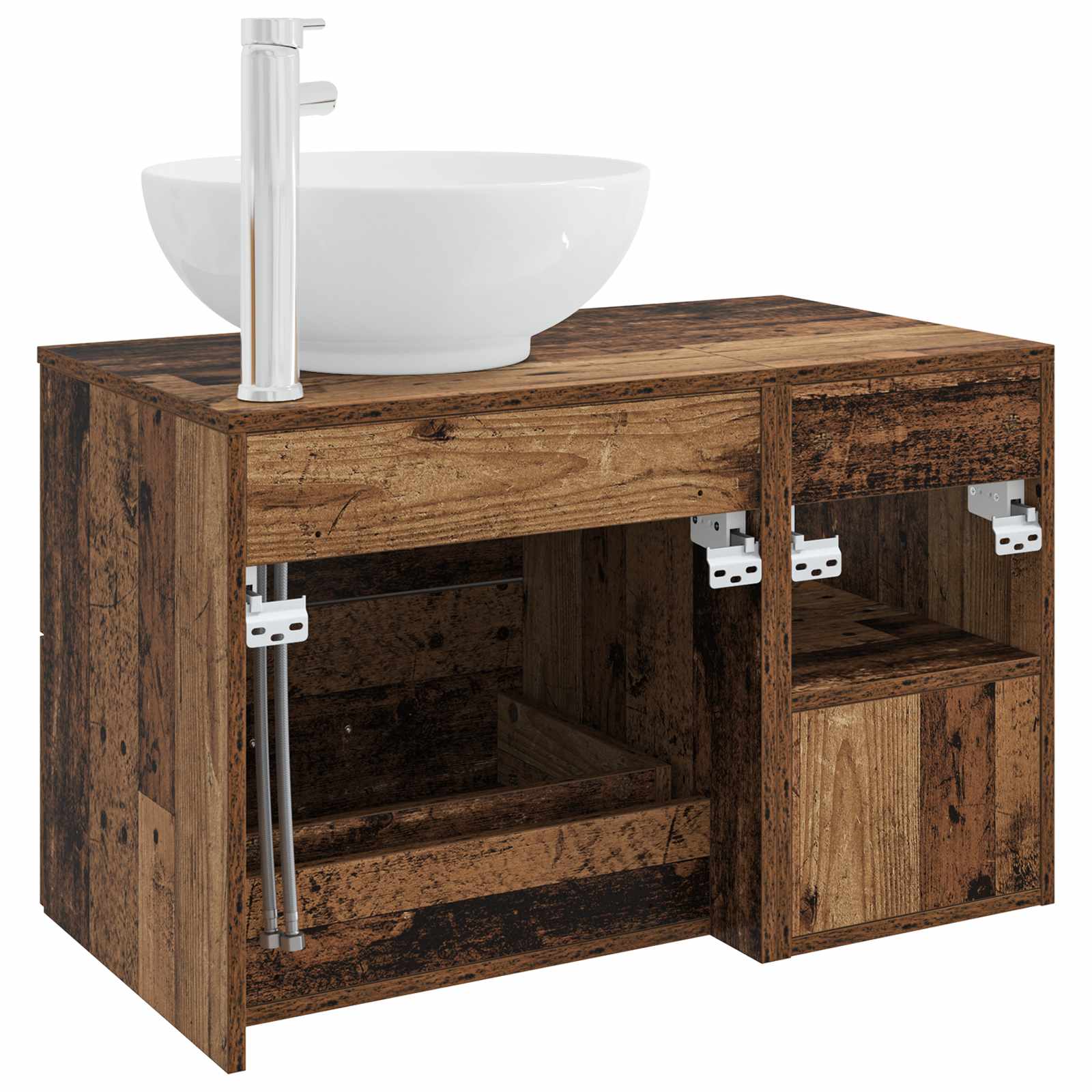 Ensemble de mobilier de salle de bain 2 pc Bois ancien