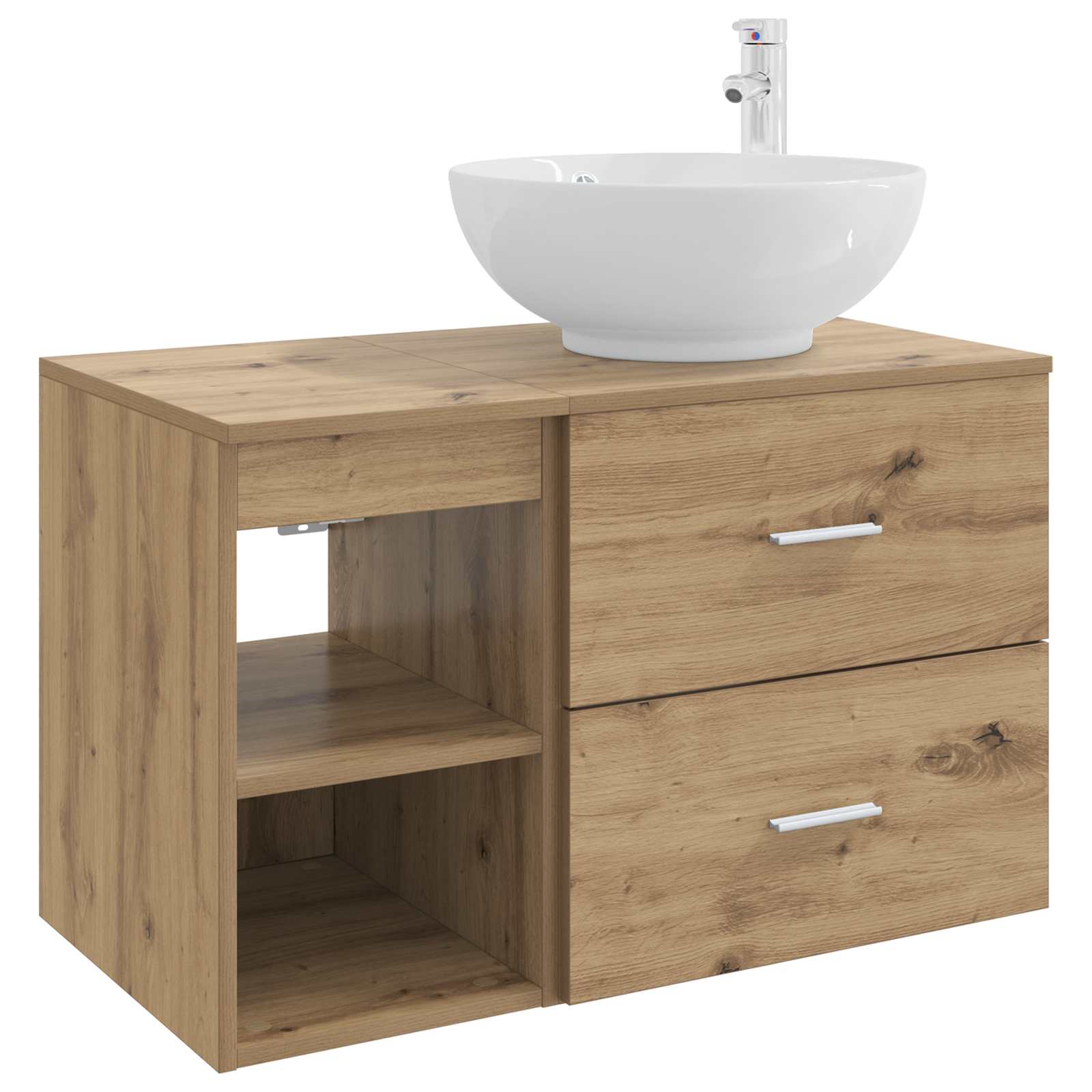 Ensemble de mobilier de salle de bain 2 pc Chêne artisanal