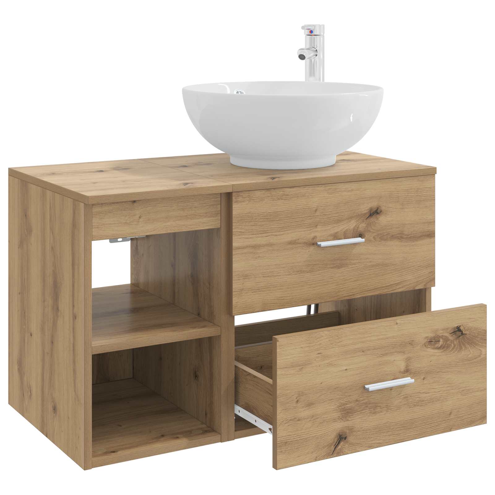 Ensemble de mobilier de salle de bain 2 pc Chêne artisanal