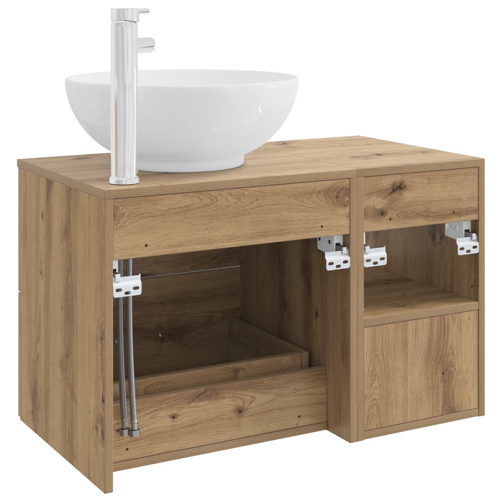 Ensemble de mobilier de salle de bain 2 pc Chêne artisanal