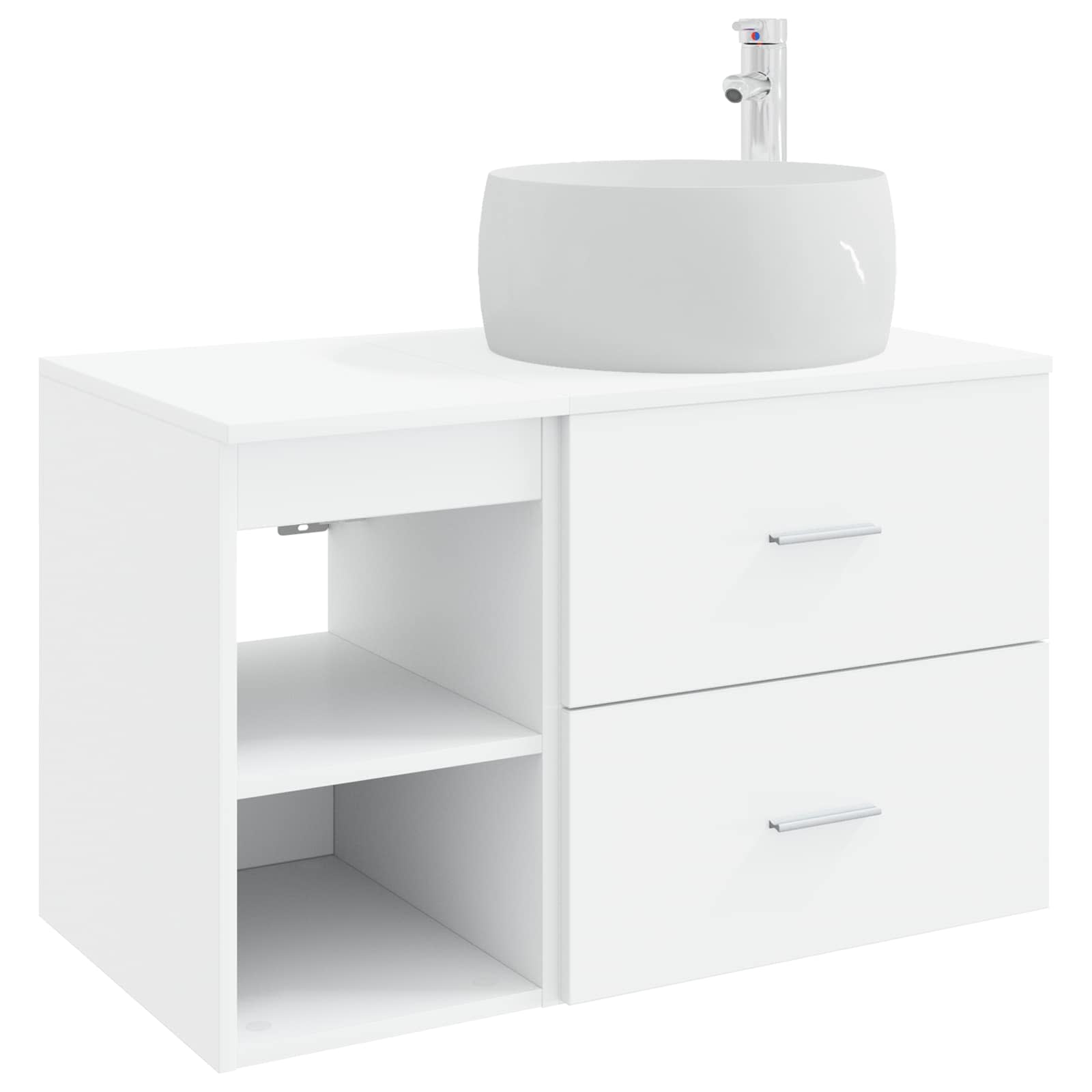 Ensemble de mobilier de salle de bain 2 pc Blanc
