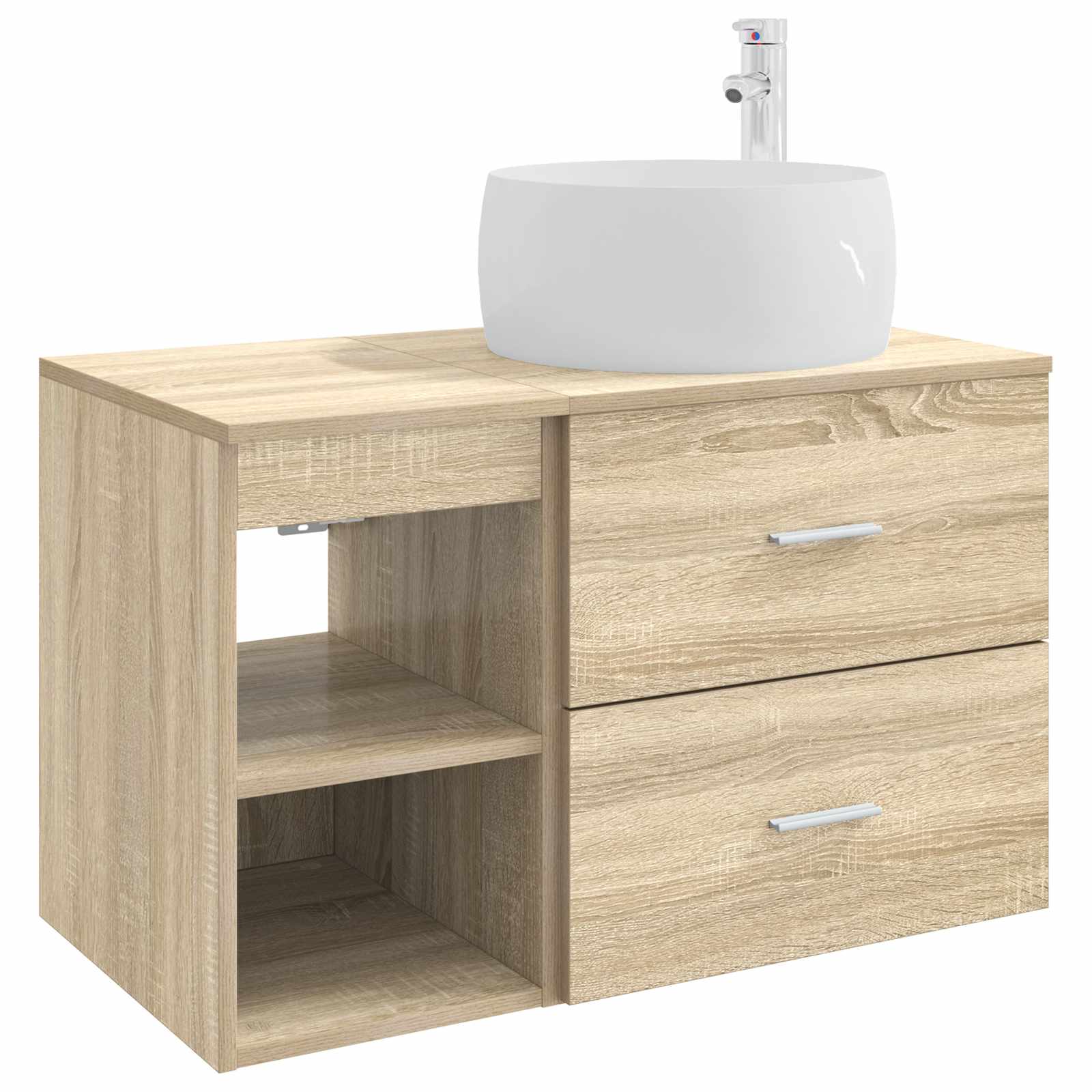 Ensemble de mobilier de salle de bain 2 pc Chêne Sonoma