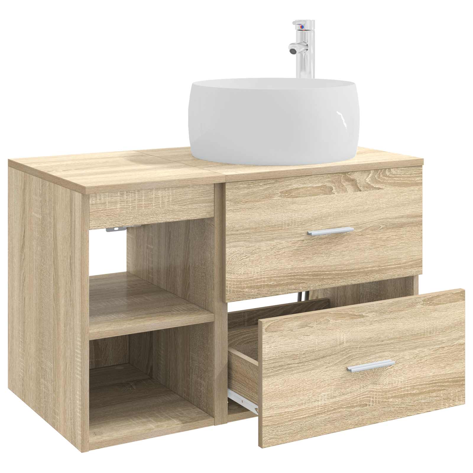 Ensemble de mobilier de salle de bain 2 pc Chêne Sonoma
