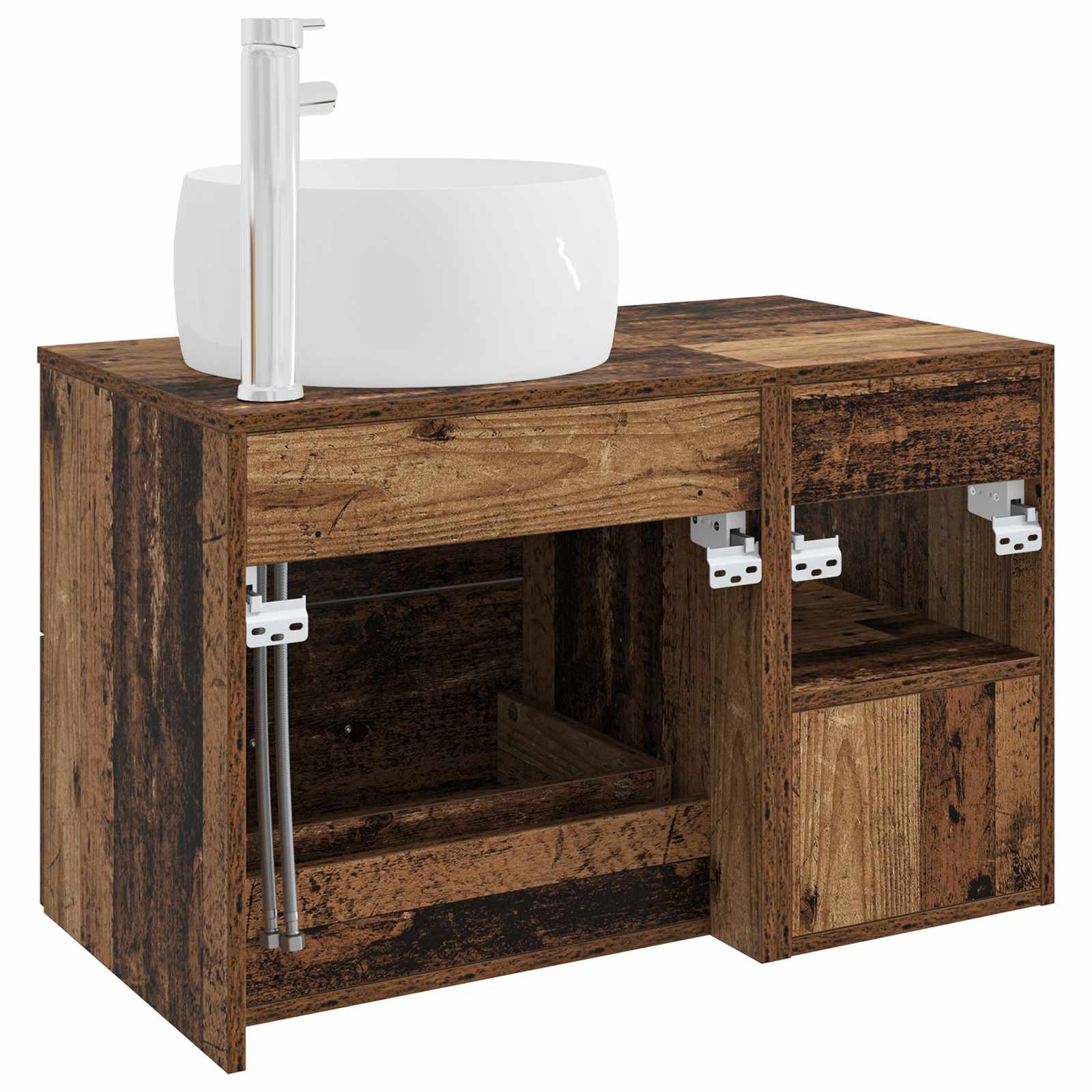 Ensemble de mobilier de salle de bain 2 pc Bois ancien