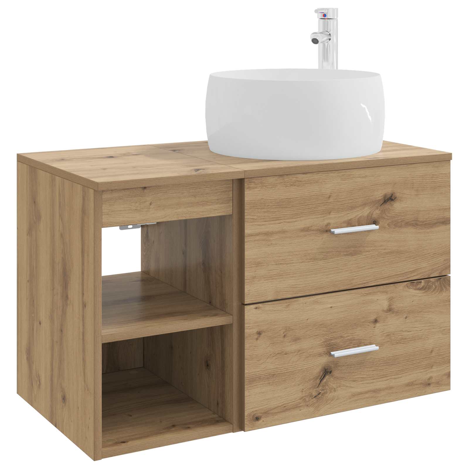 Ensemble de mobilier de salle de bain 2 pc Chêne artisanal