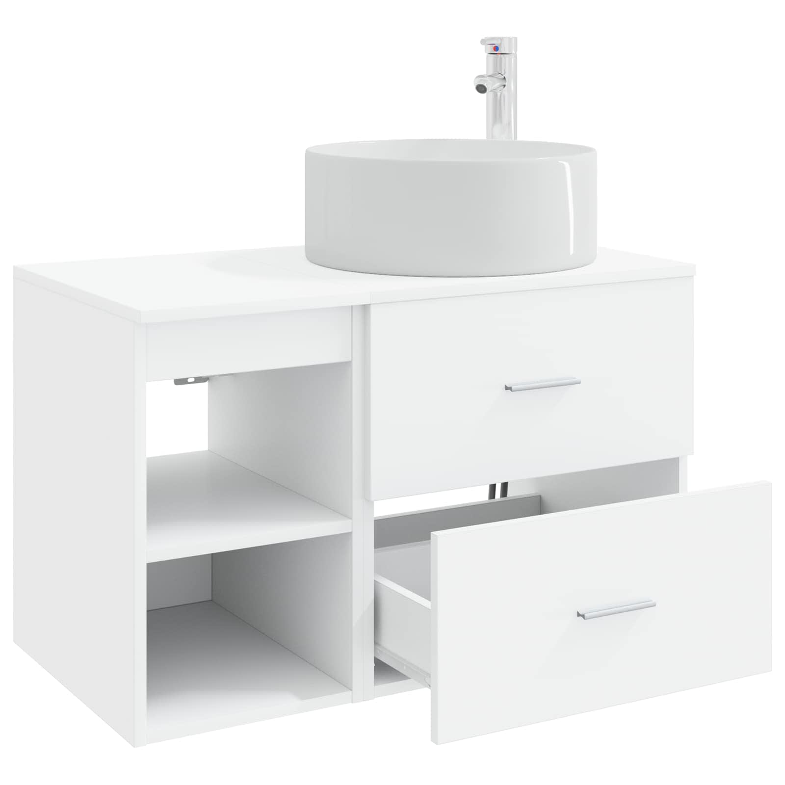 Ensemble de mobilier de salle de bain 2 pc Blanc