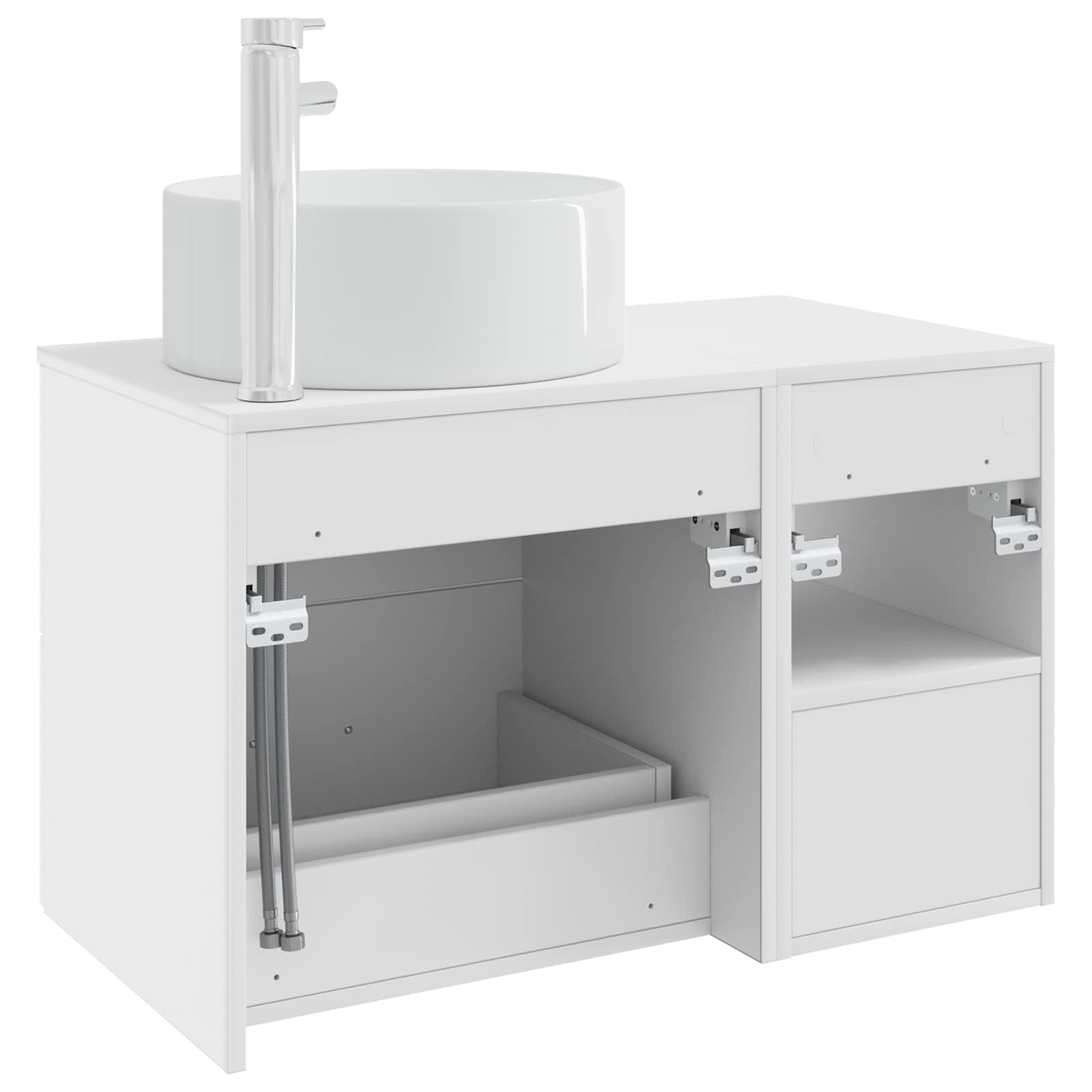 Ensemble de mobilier de salle de bain 2 pc Blanc