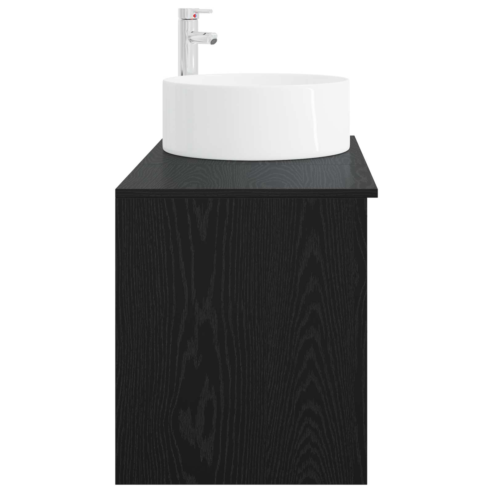Ensemble de mobilier de salle de bain 2 pc Chêne noir