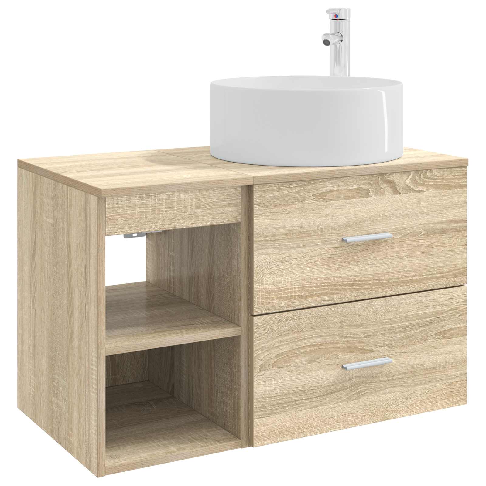 Ensemble de mobilier de salle de bain 2 pc Chêne Sonoma
