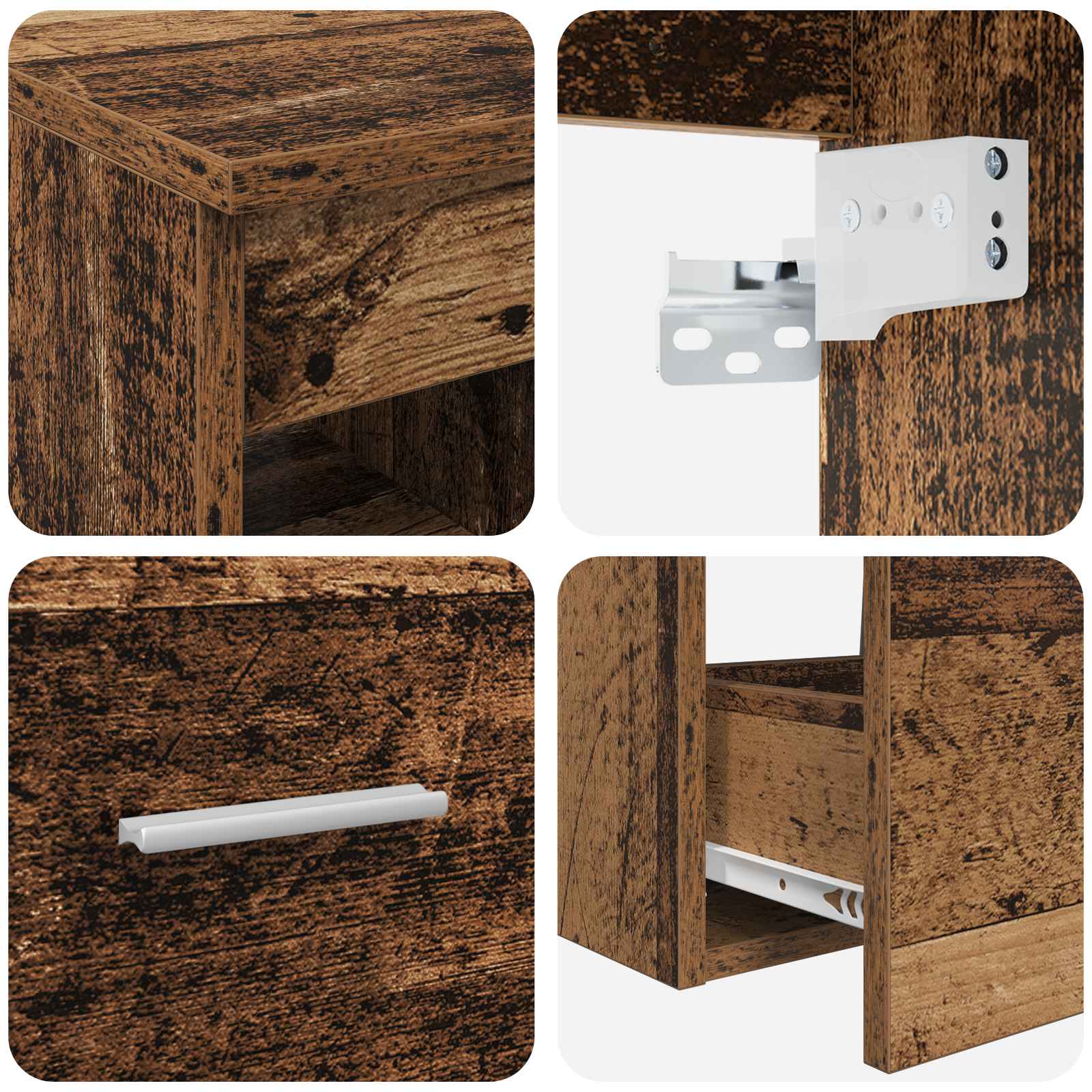 Ensemble de mobilier de salle de bain 2 pc Bois ancien