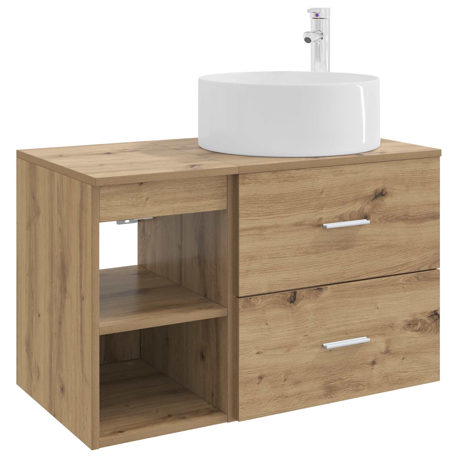 Ensemble de mobilier de salle de bain 2 pc Chêne artisanal