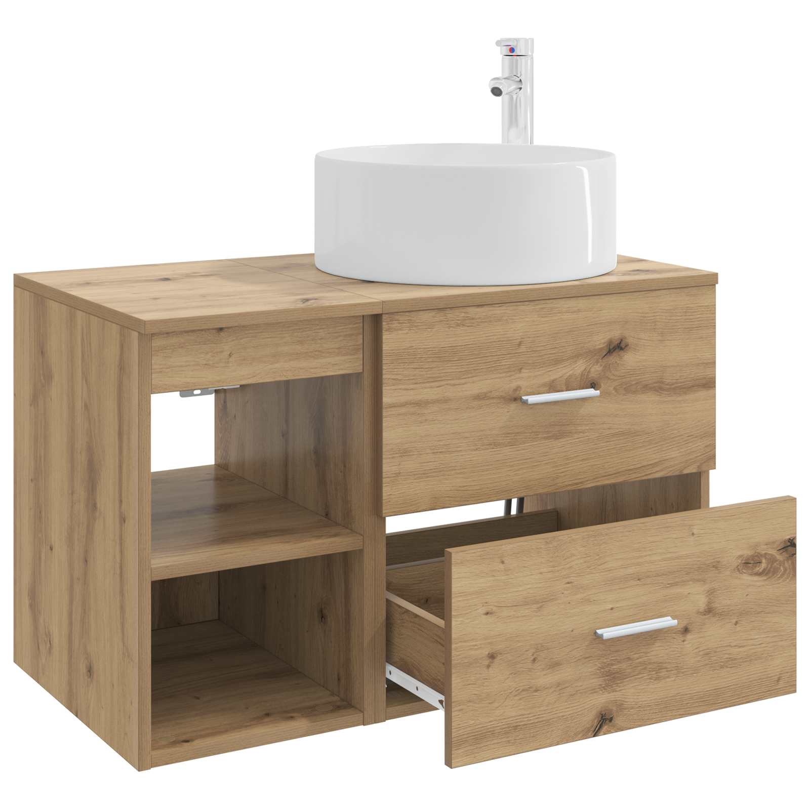 Ensemble de mobilier de salle de bain 2 pc Chêne artisanal