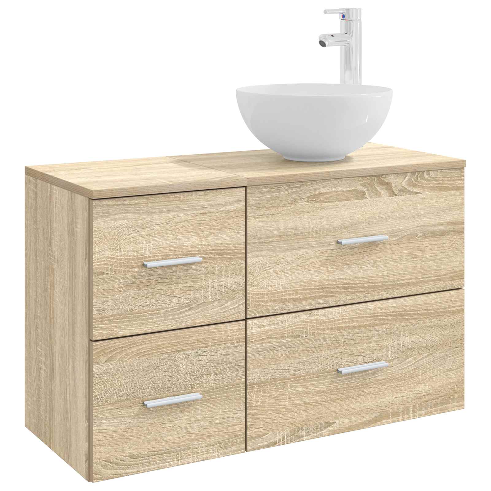 Ensemble de mobilier de salle de bain 2 pc Chêne Sonoma
