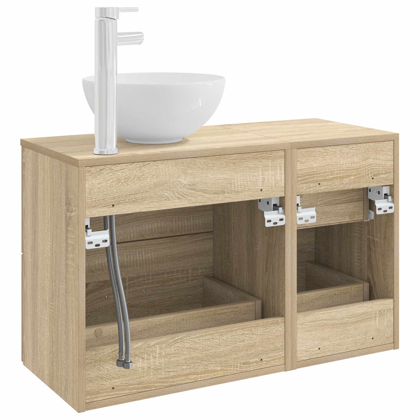 Ensemble de mobilier de salle de bain 2 pc Chêne Sonoma
