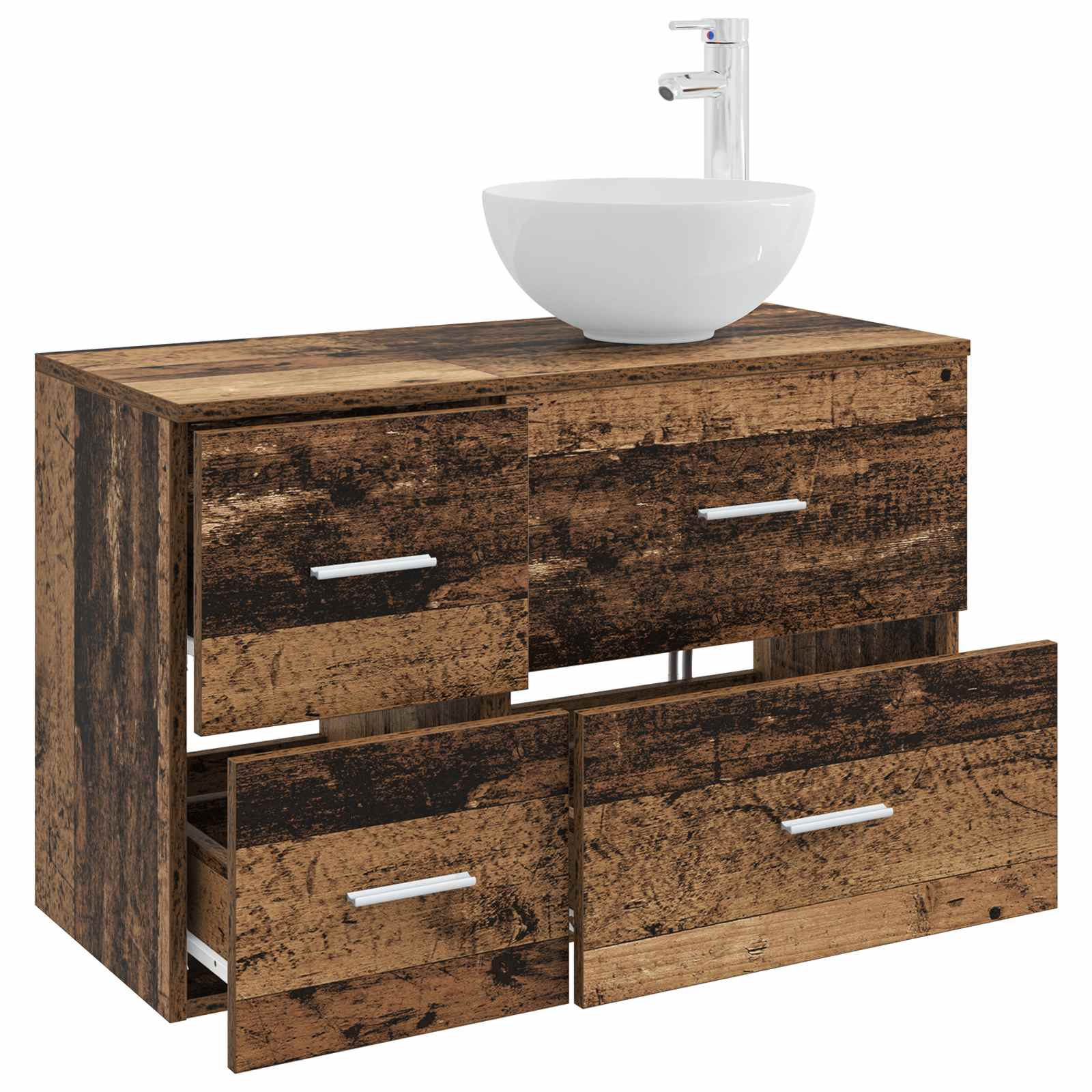 Ensemble de mobilier de salle de bain 2 pc Bois ancien