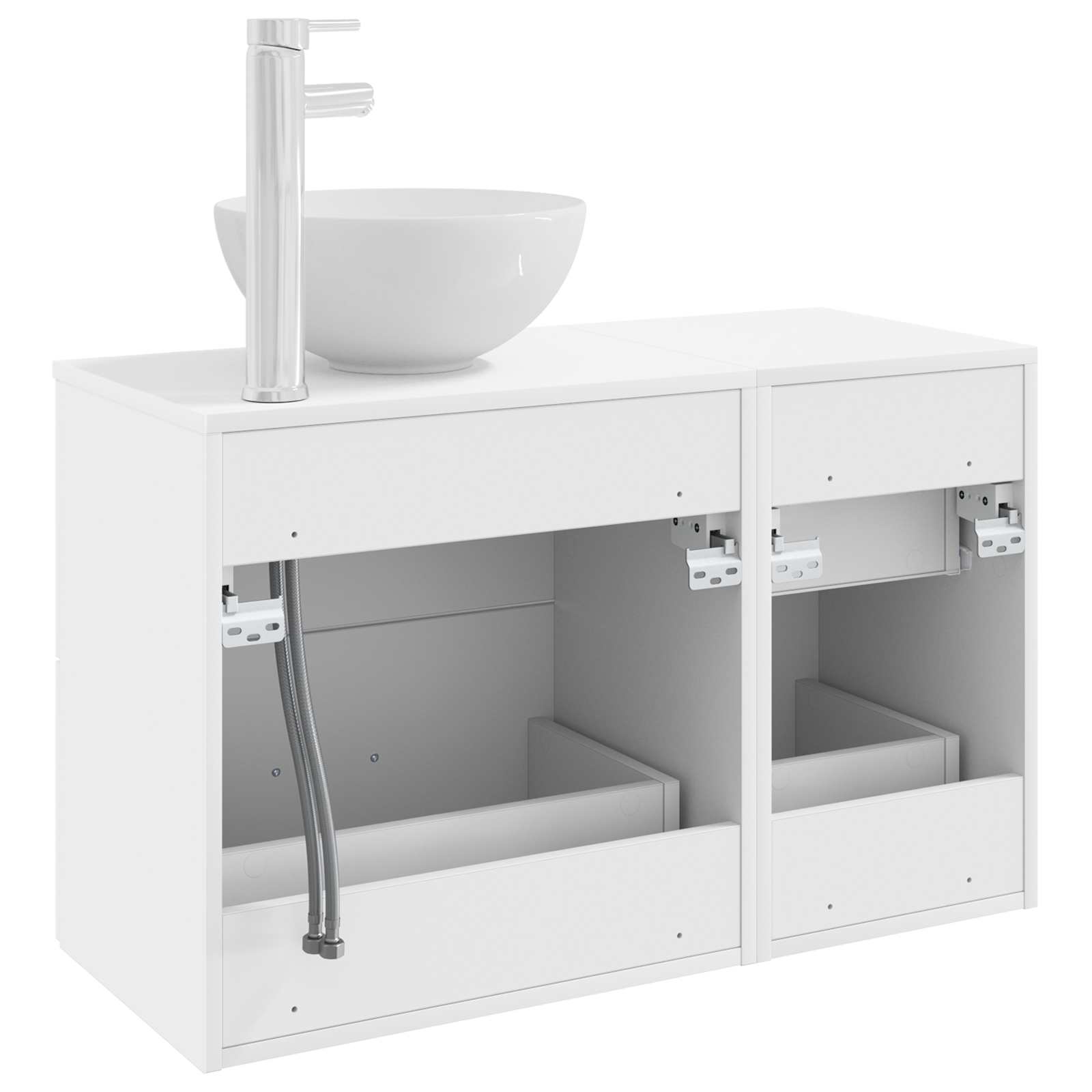 Ensemble de mobilier de salle de bain 2 pc Blanc