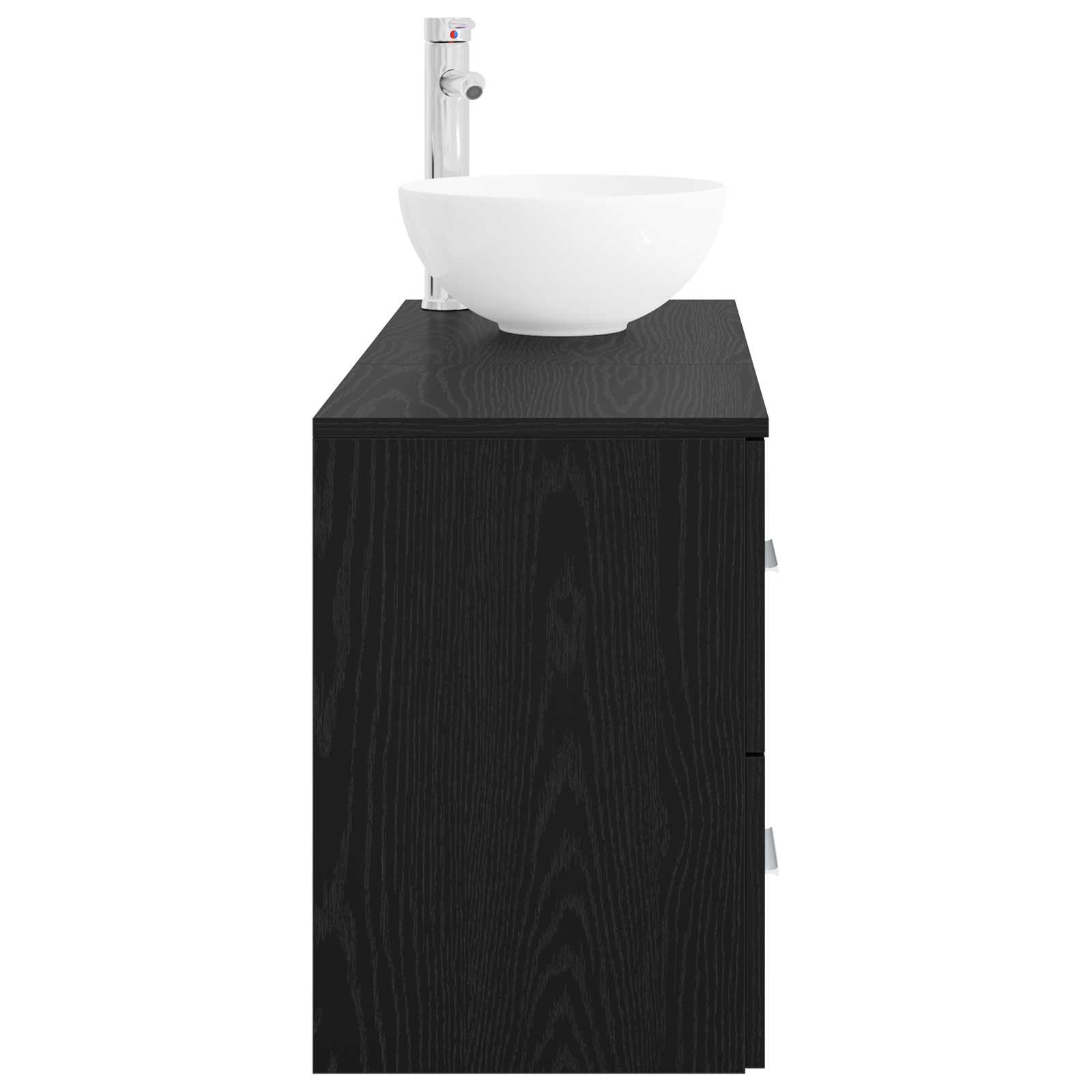 Ensemble de mobilier de salle de bain 2 pc Chêne noir