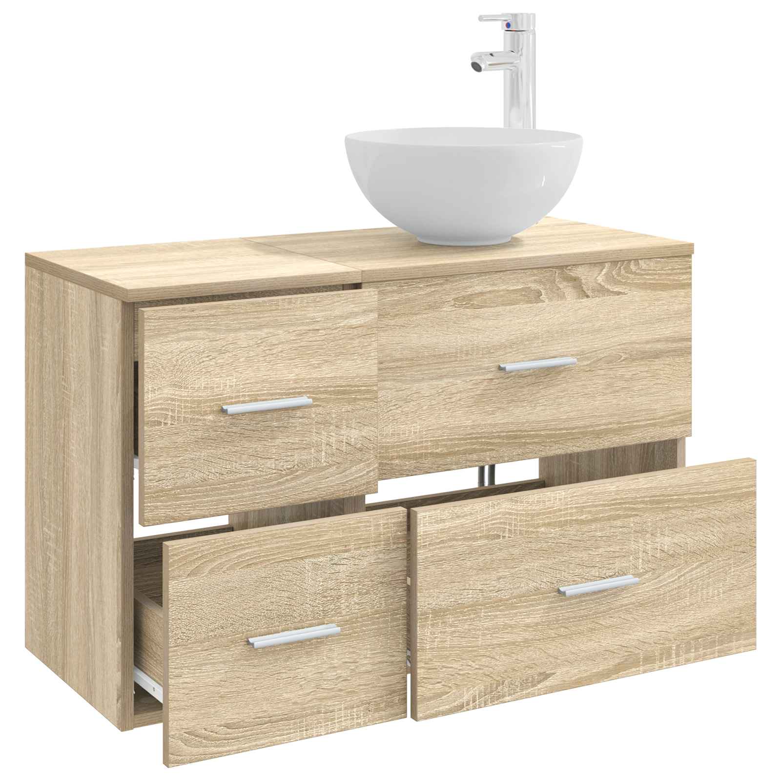 Ensemble de mobilier de salle de bain 2 pc Chêne Sonoma