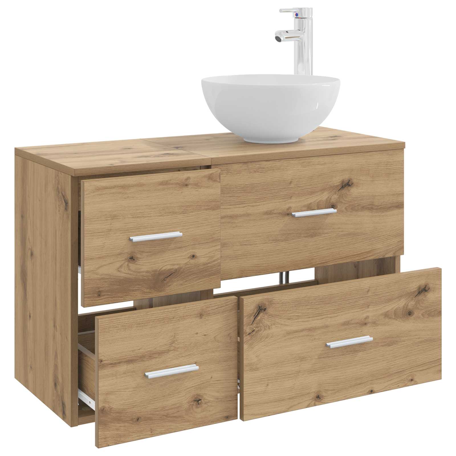 Ensemble de mobilier de salle de bain 2 pc Chêne artisanal
