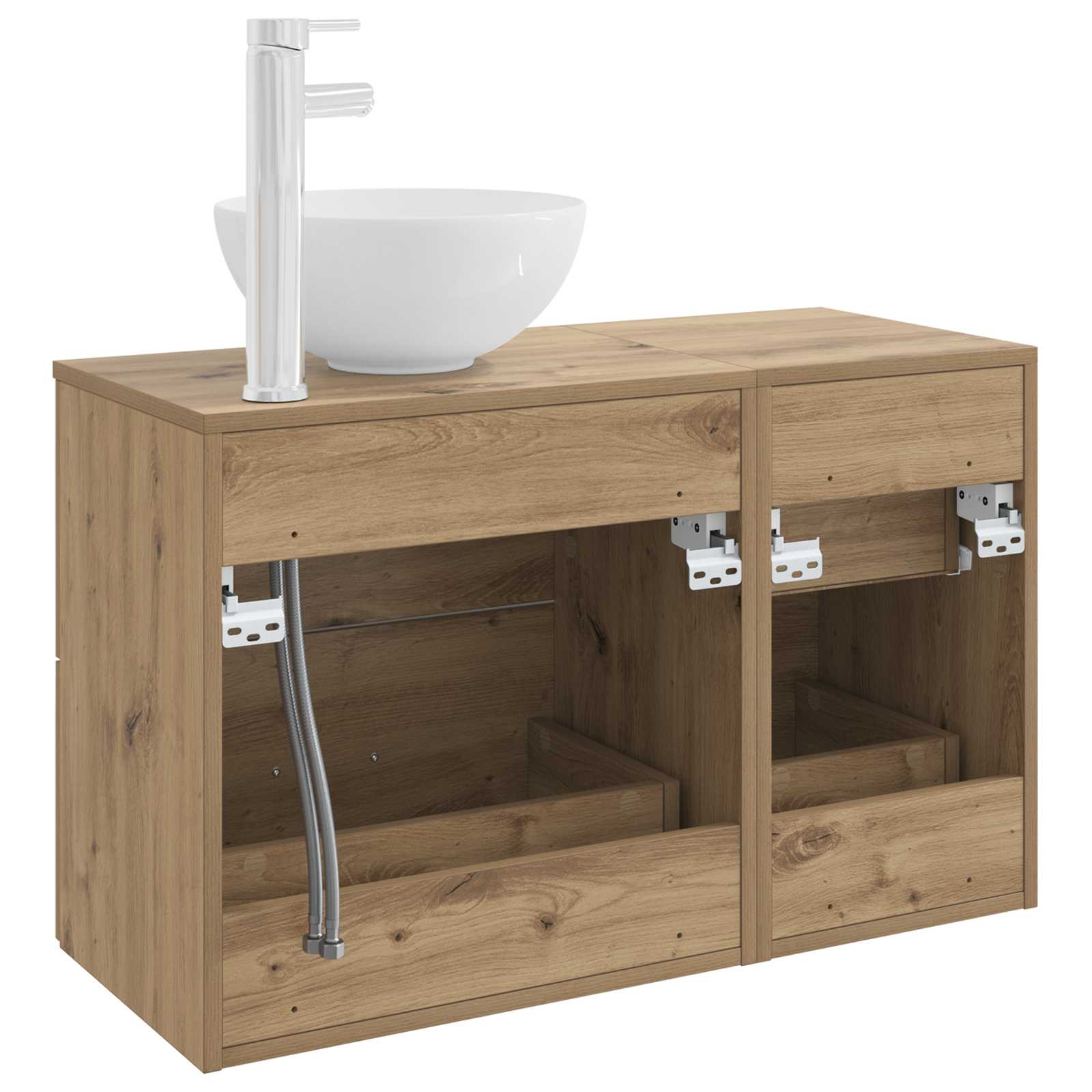 Ensemble de mobilier de salle de bain 2 pc Chêne artisanal