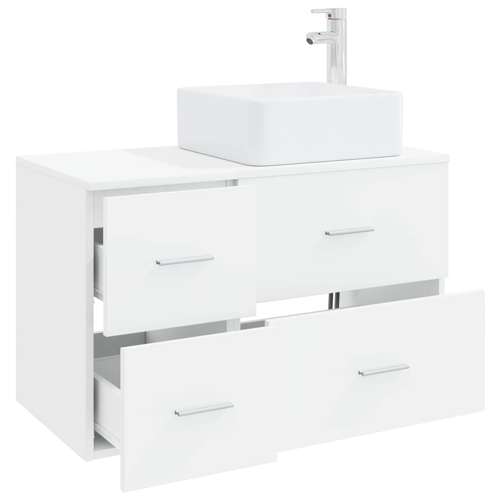 Ensemble de mobilier de salle de bain 2 pc Blanc