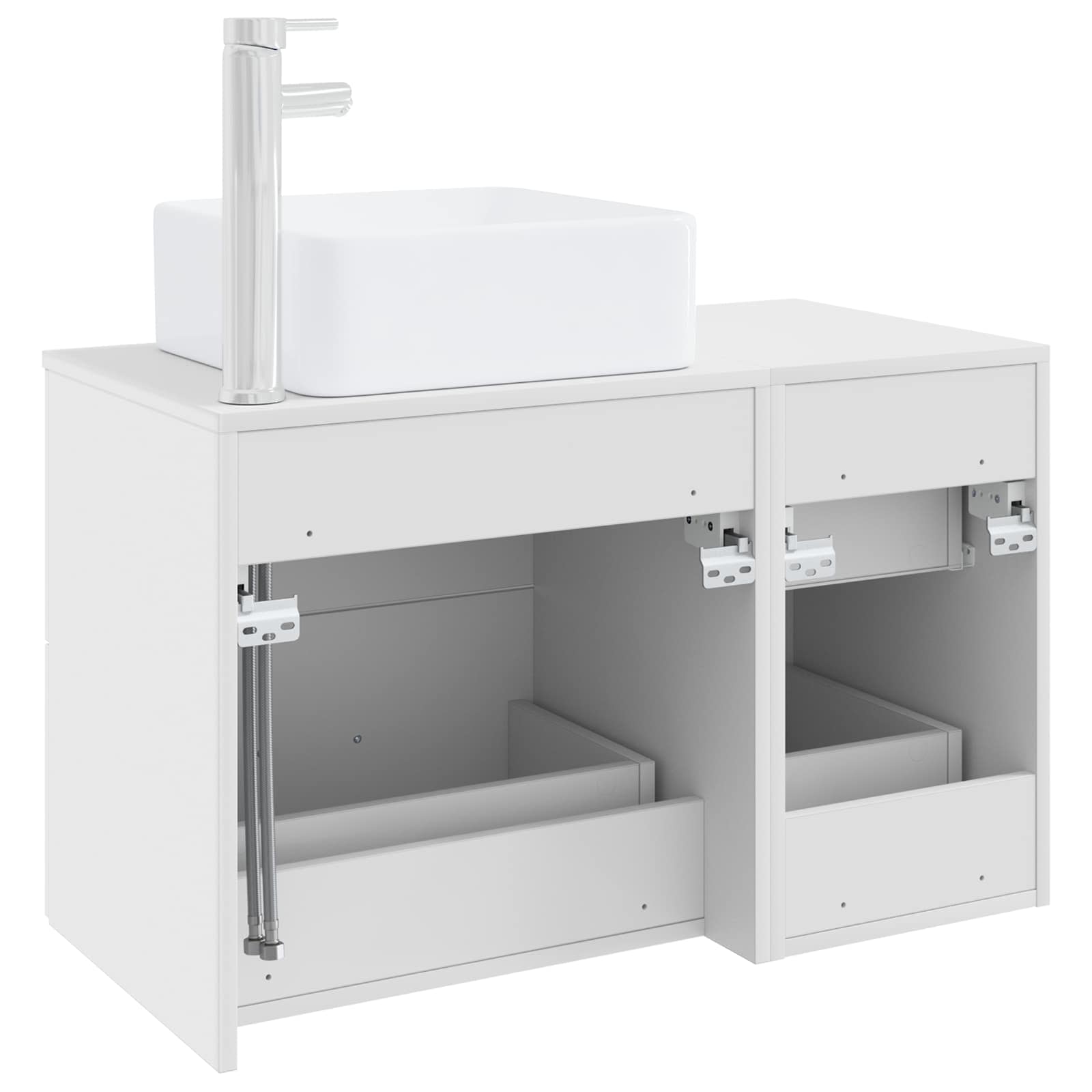 Ensemble de mobilier de salle de bain 2 pc Blanc