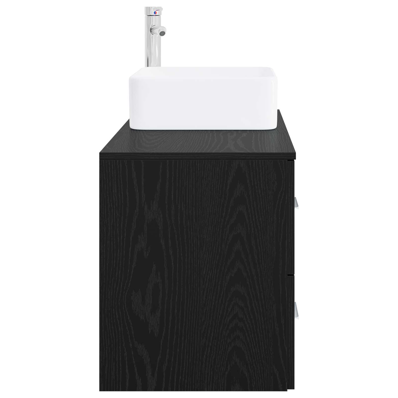 Ensemble de mobilier de salle de bain 2 pc Chêne noir