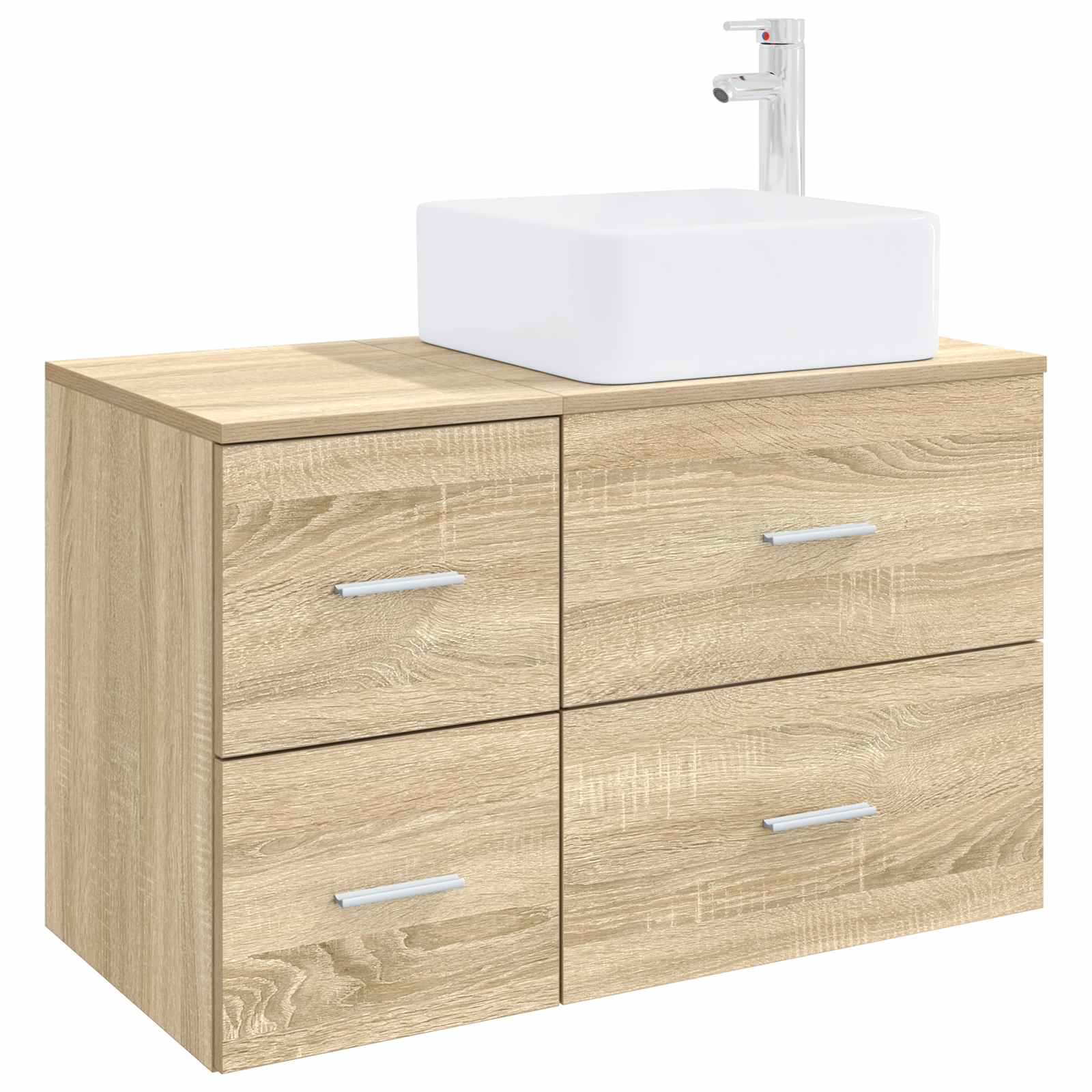Ensemble de mobilier de salle de bain 2 pc Chêne Sonoma