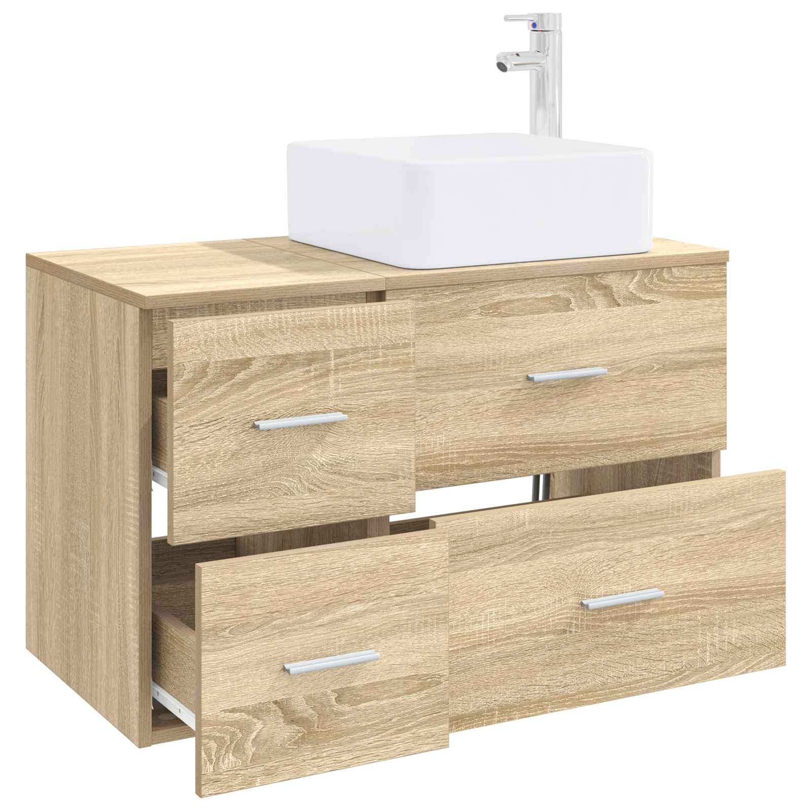 Ensemble de mobilier de salle de bain 2 pc Chêne Sonoma