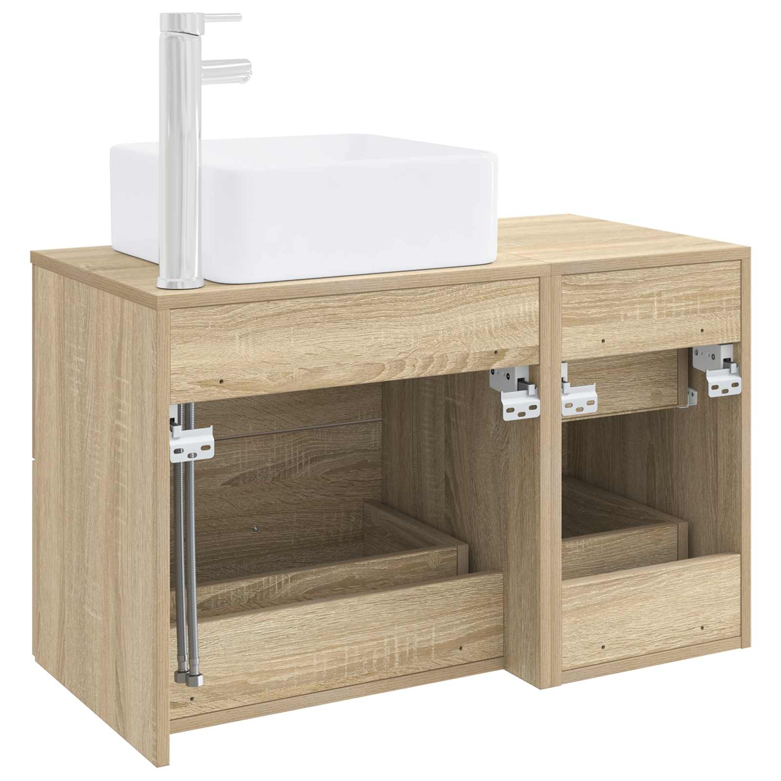 Ensemble de mobilier de salle de bain 2 pc Chêne Sonoma