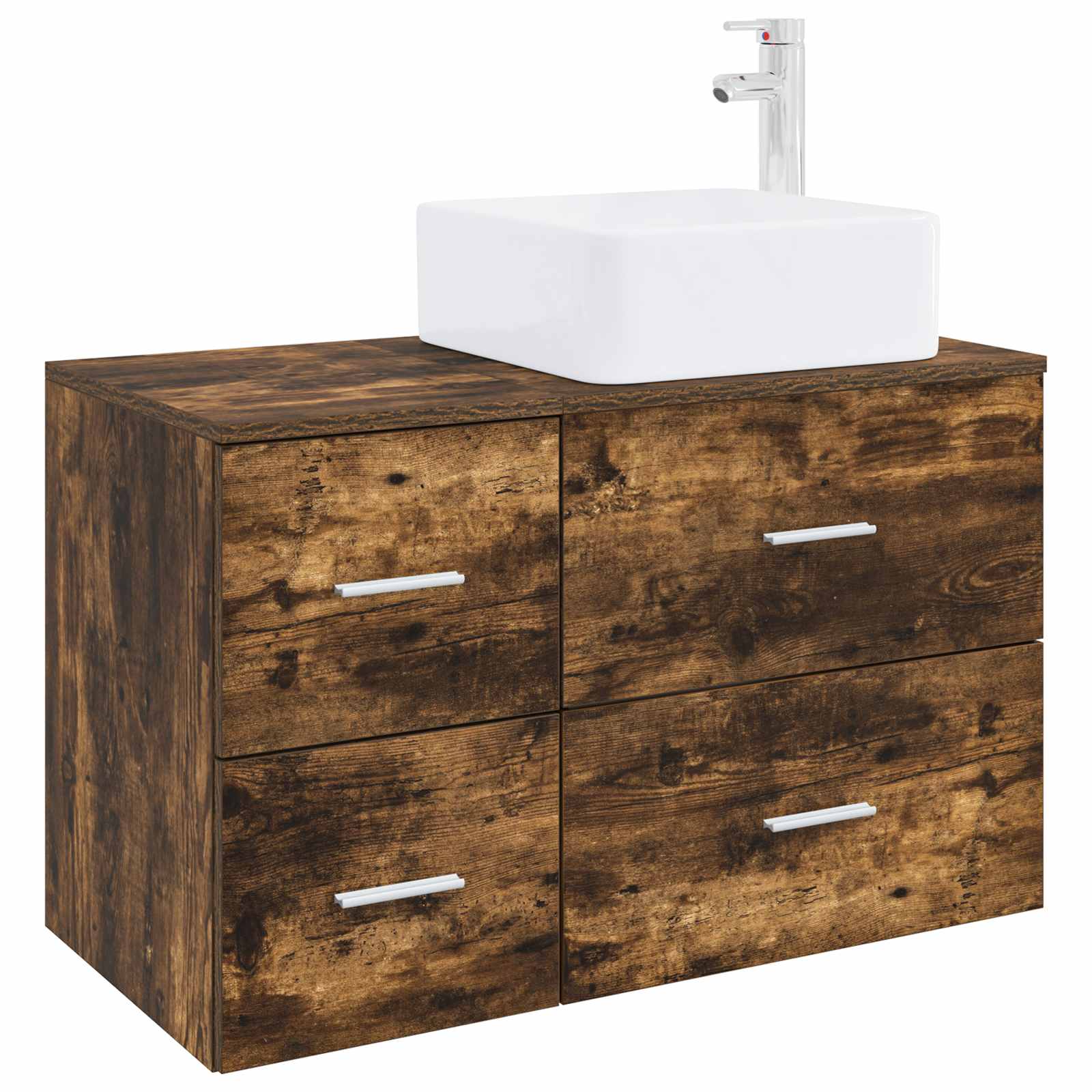 Ensemble de mobilier de salle de bain 2 pc Chêne fumé