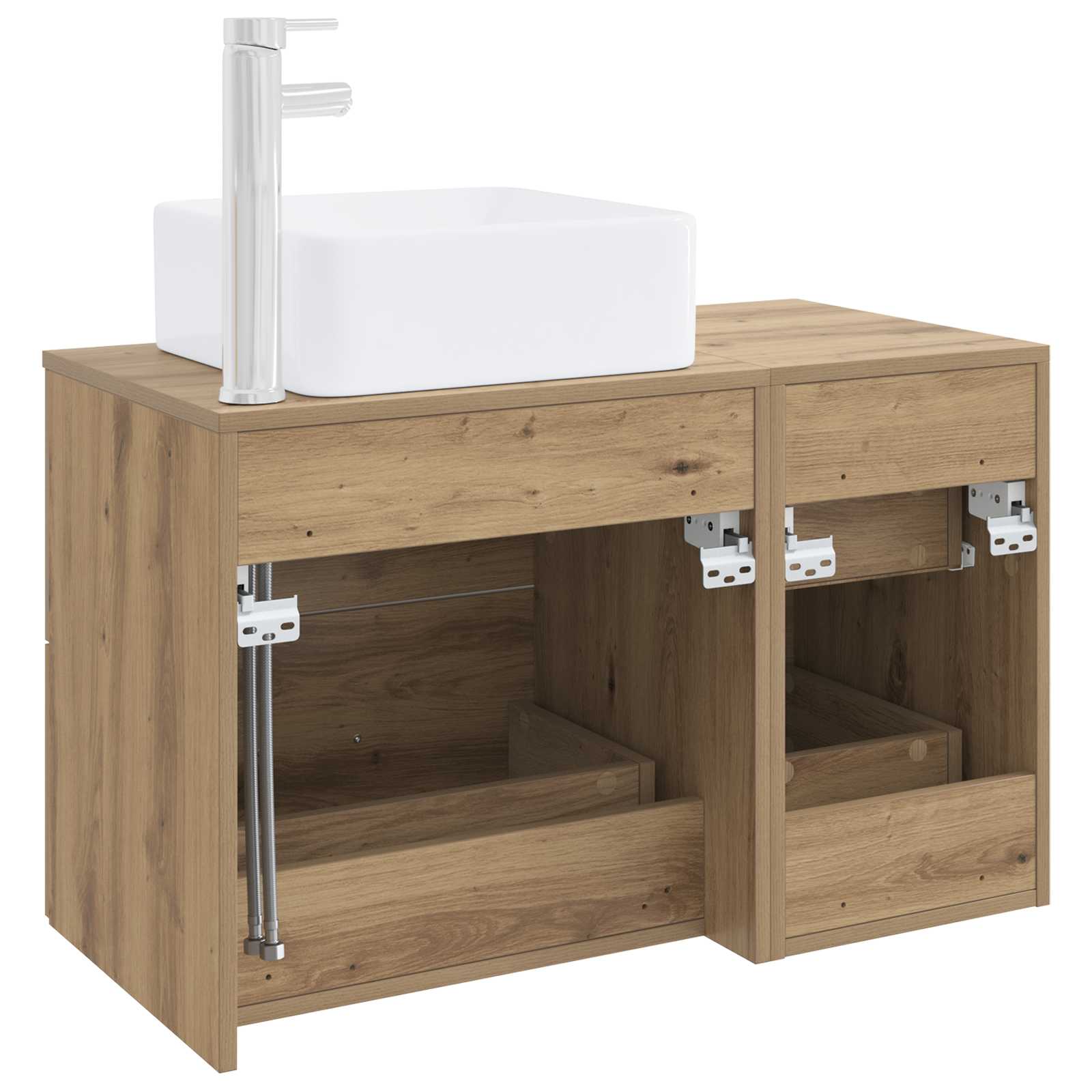 Ensemble de mobilier de salle de bain 2 pc Chêne artisanal