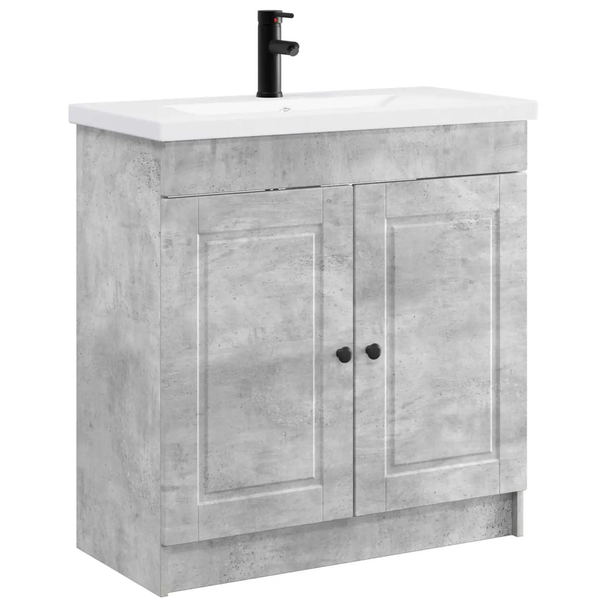 Ensemble de mobilier de salle de bain Gris béton - XIOS