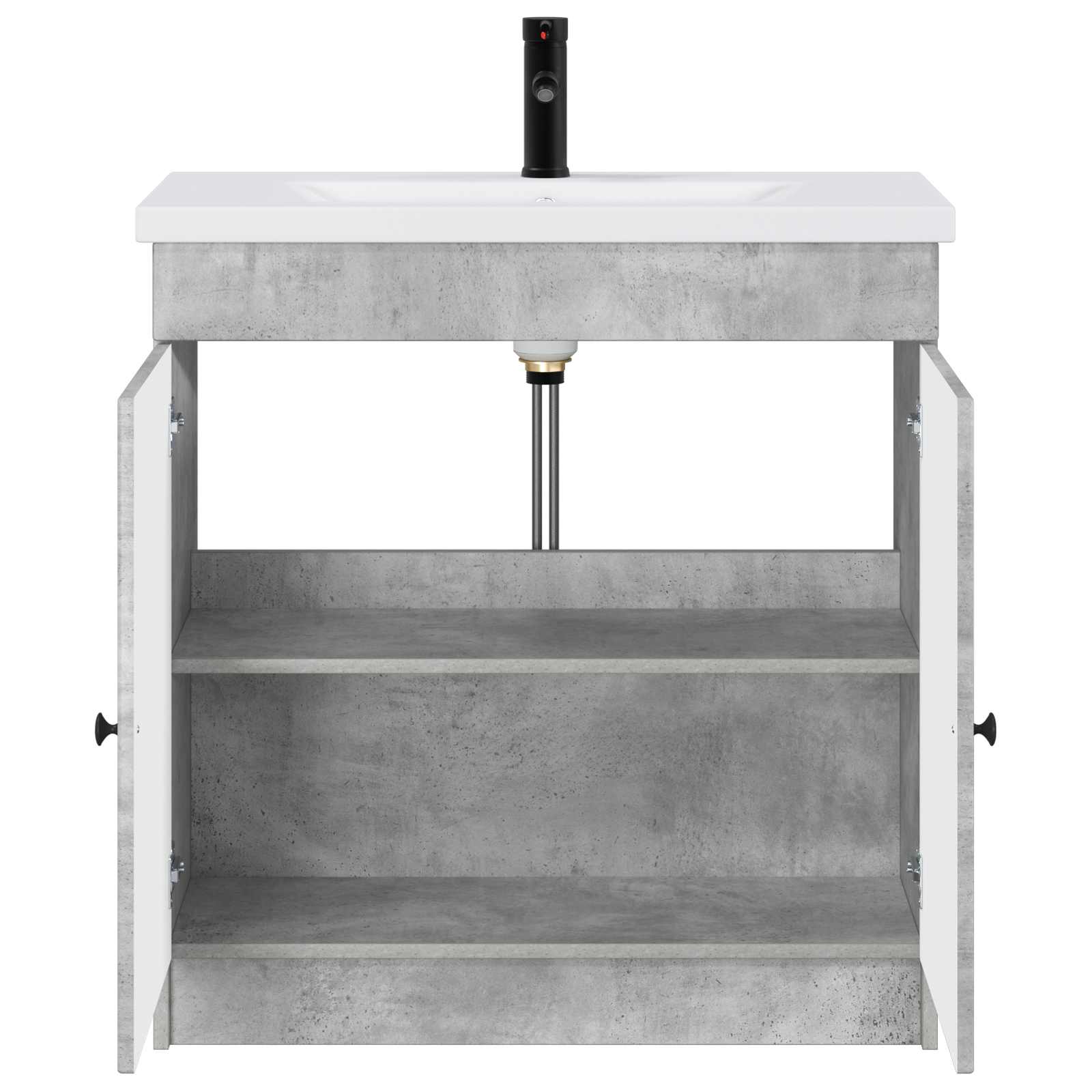 Ensemble de mobilier de salle de bain Gris béton
