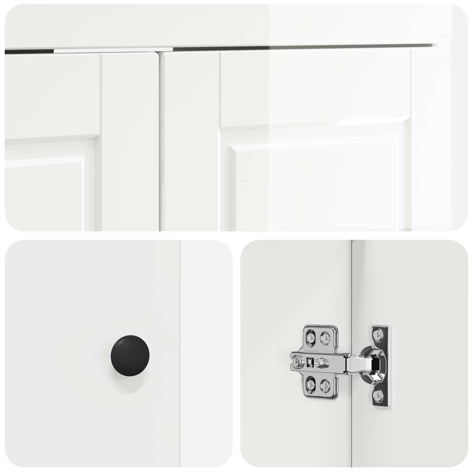 Ensemble de mobilier de salle de bain Blanc brillant