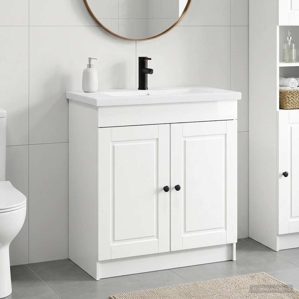 Ensemble de mobilier de salle de bain Blanc brillant
