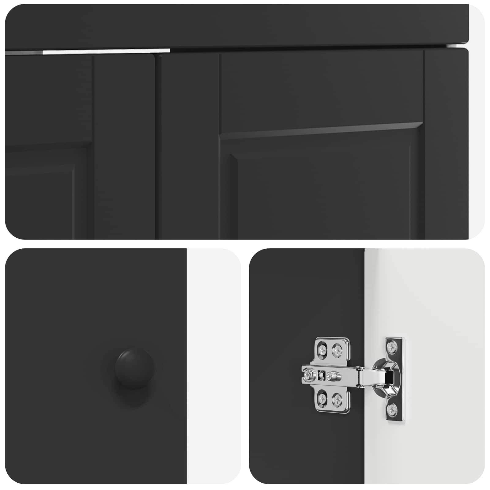 Ensemble de mobilier de salle de bain Noir 78,5 x 37,5 x 81 cm