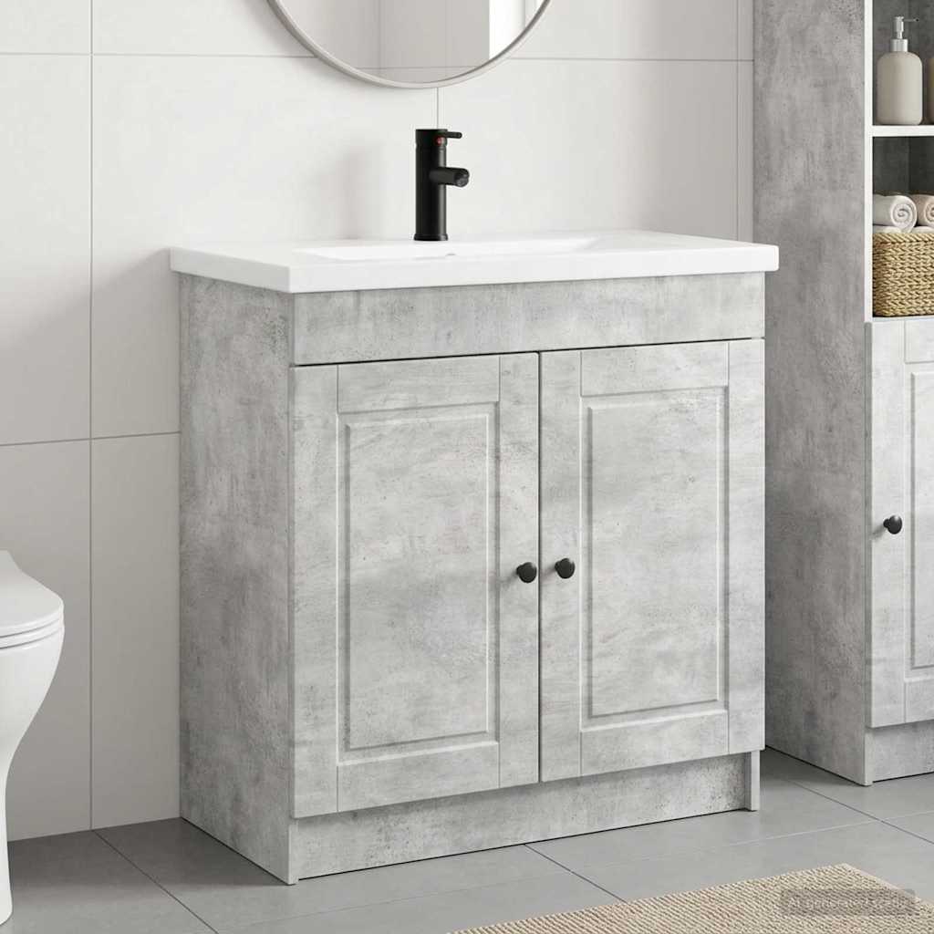 Ensemble de mobilier de salle de bain Gris béton