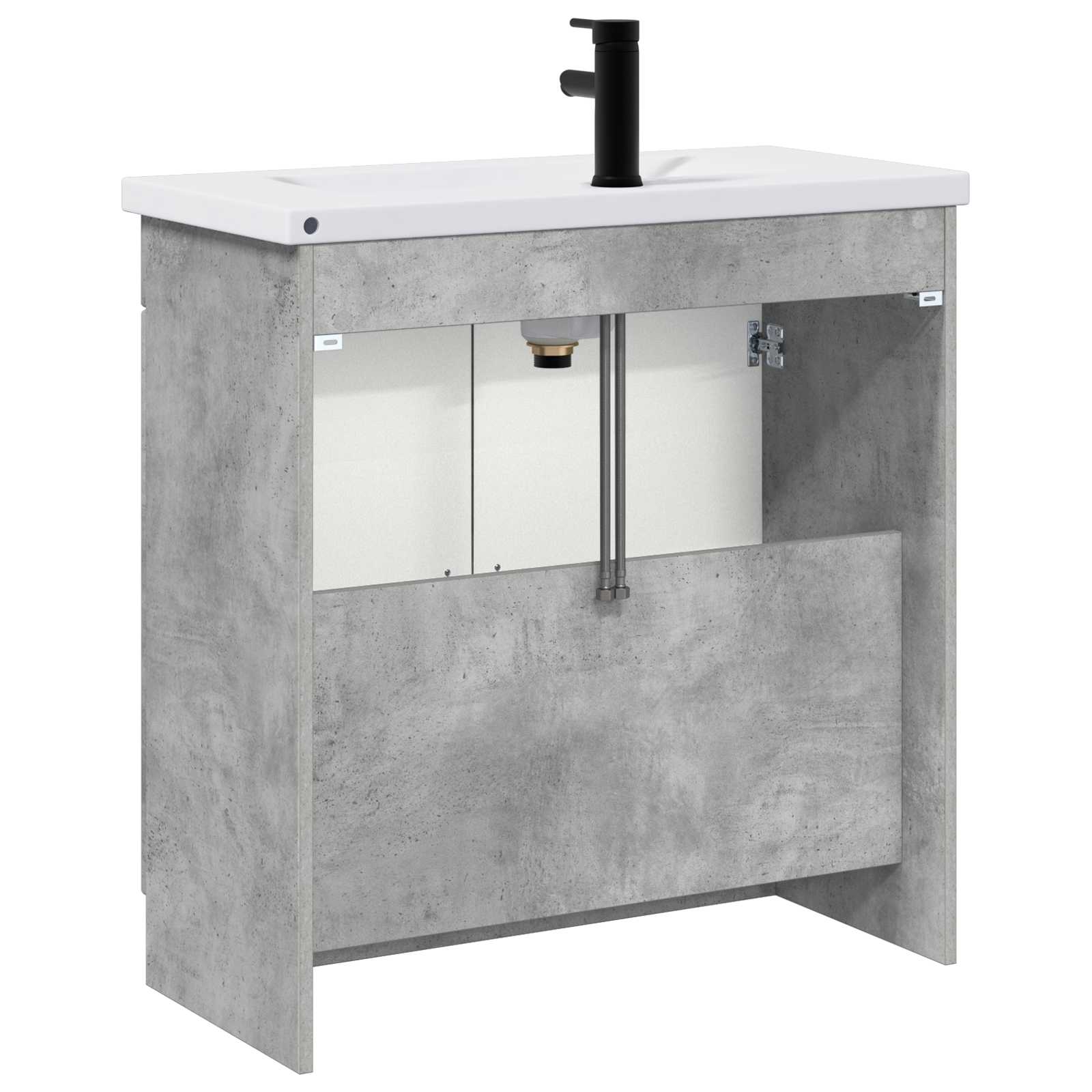 Ensemble de mobilier de salle de bain Gris béton