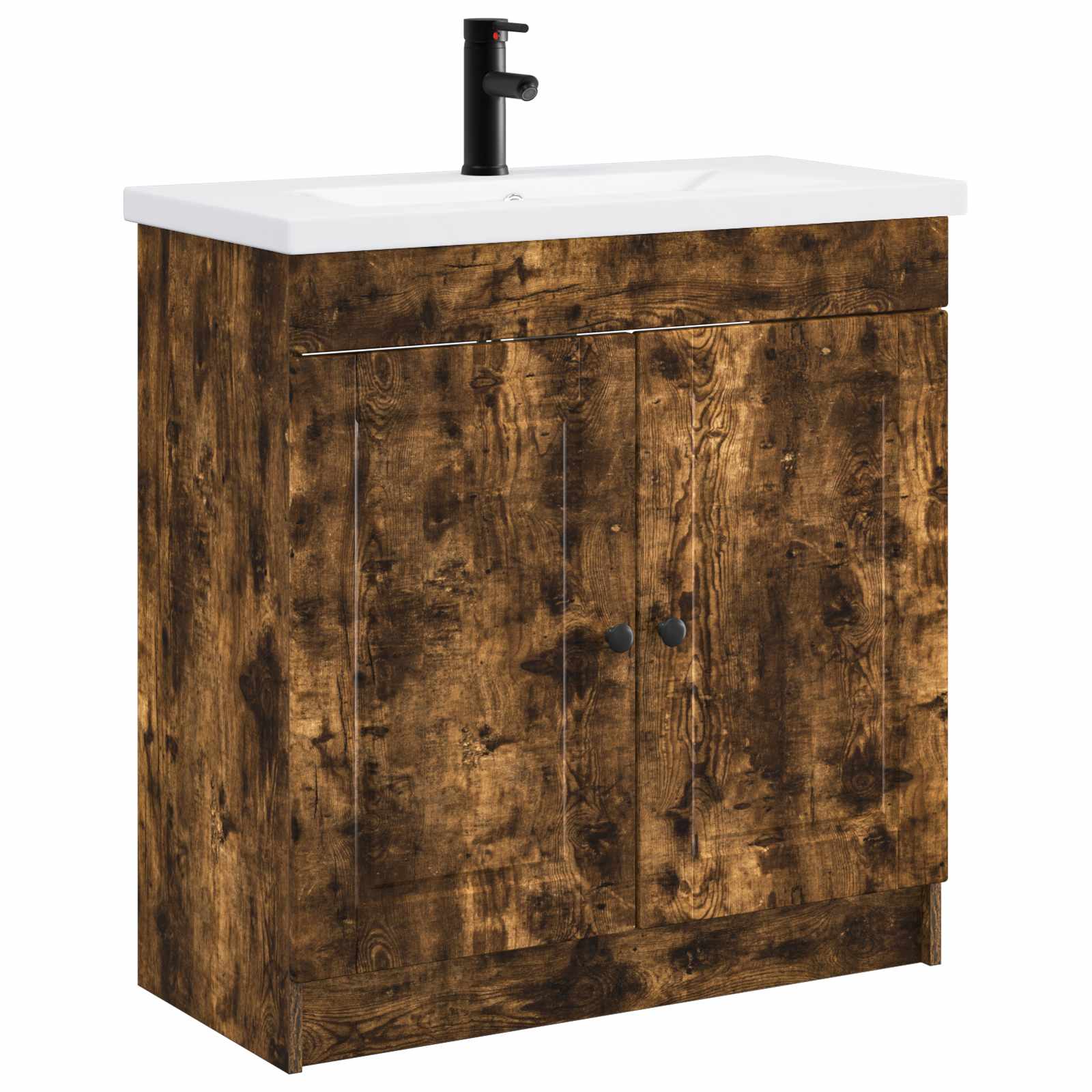 Ensemble de mobilier de salle de bain Chêne fumé