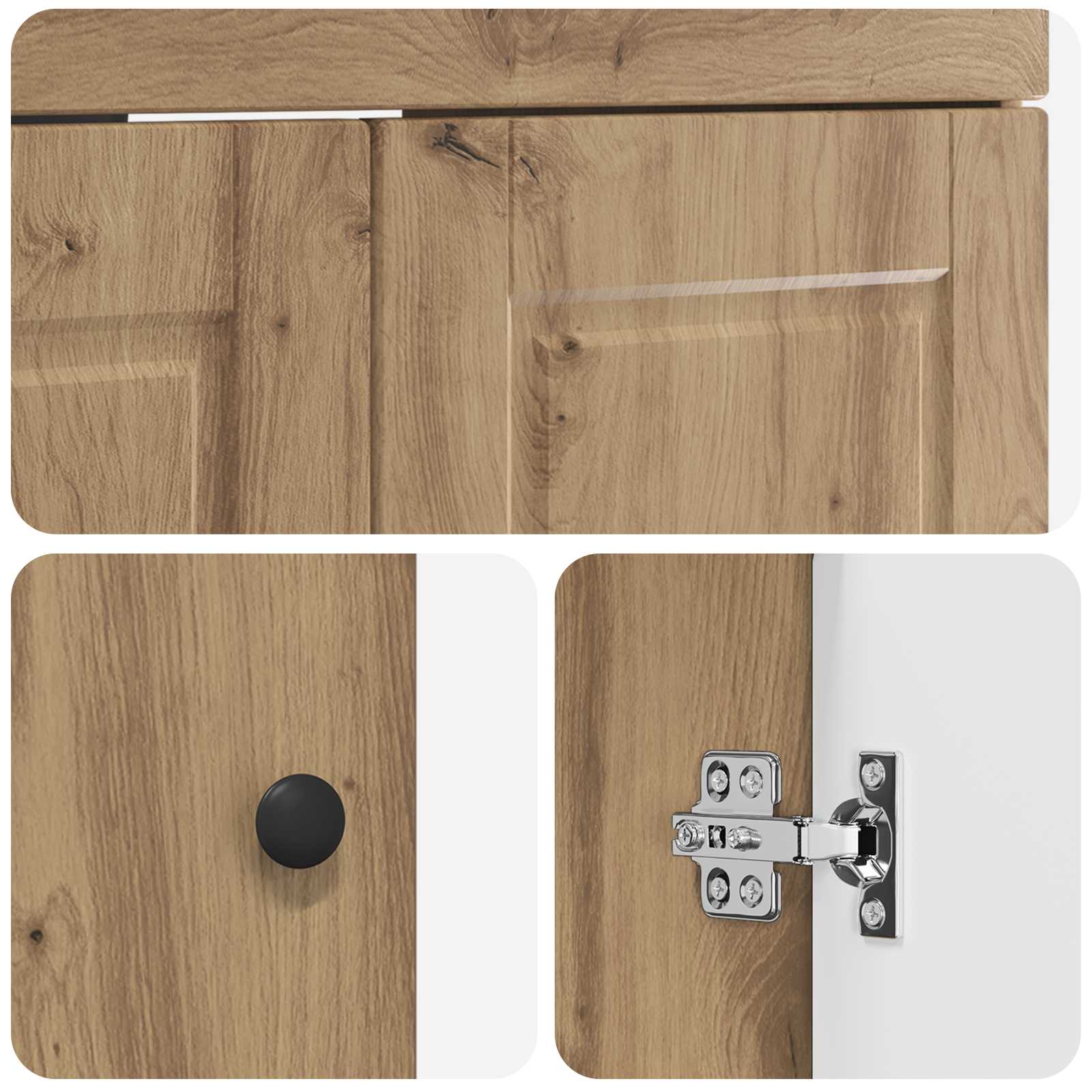 Ensemble de mobilier de salle de bain Chêne artisanal