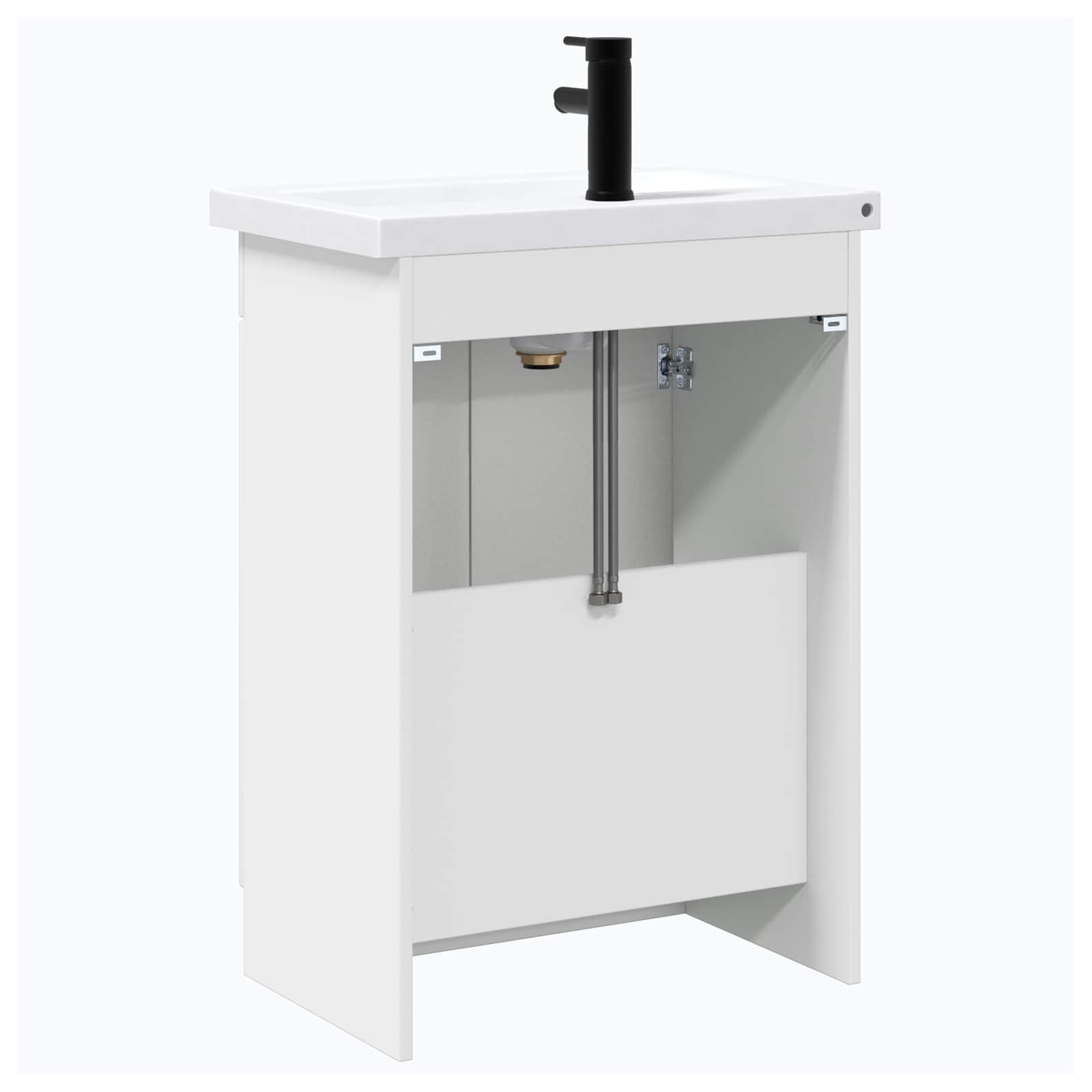 Ensemble de mobilier de salle de bain Blanc 56 x 37,5 x 81 cm