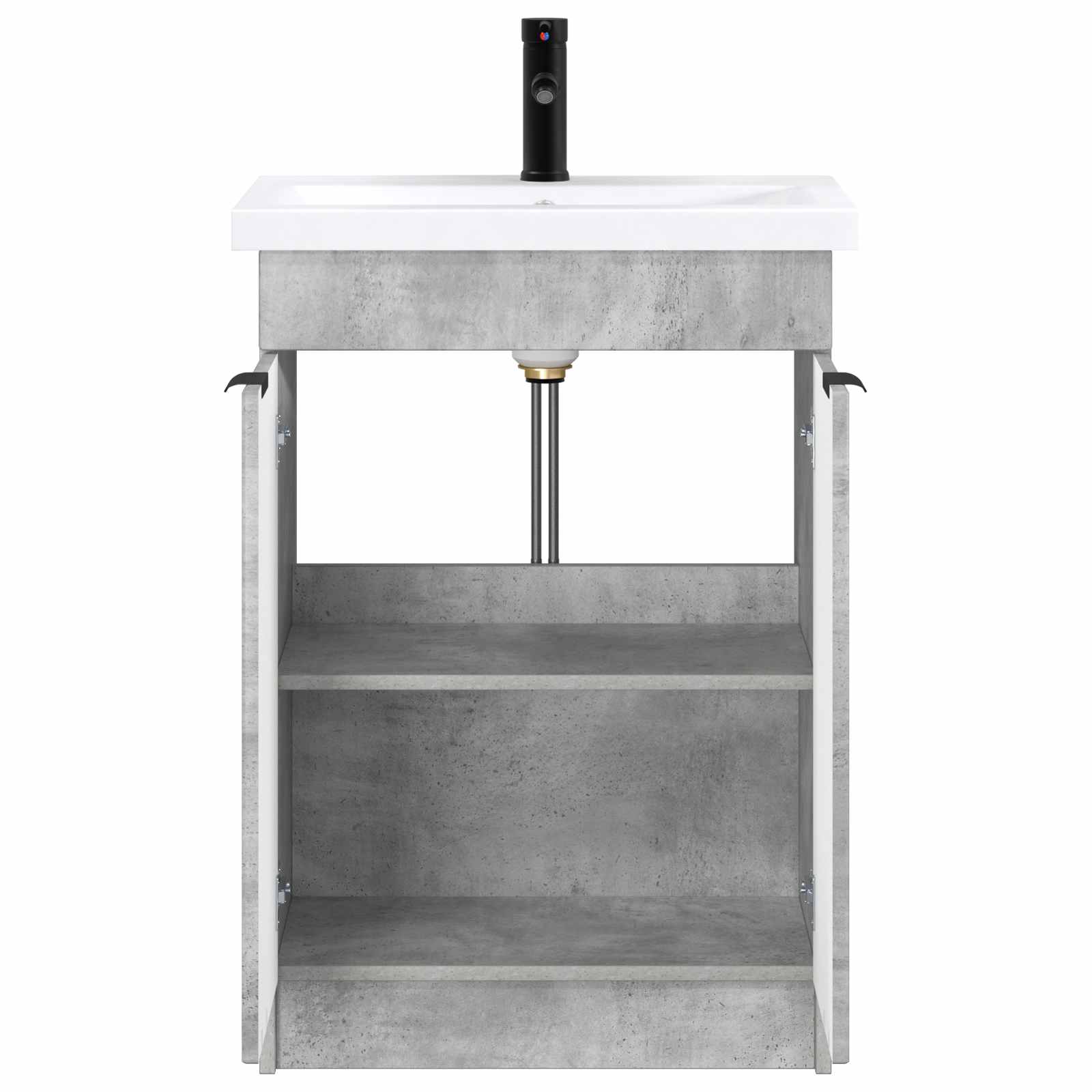 Ensemble de mobilier de salle de bain Gris béton